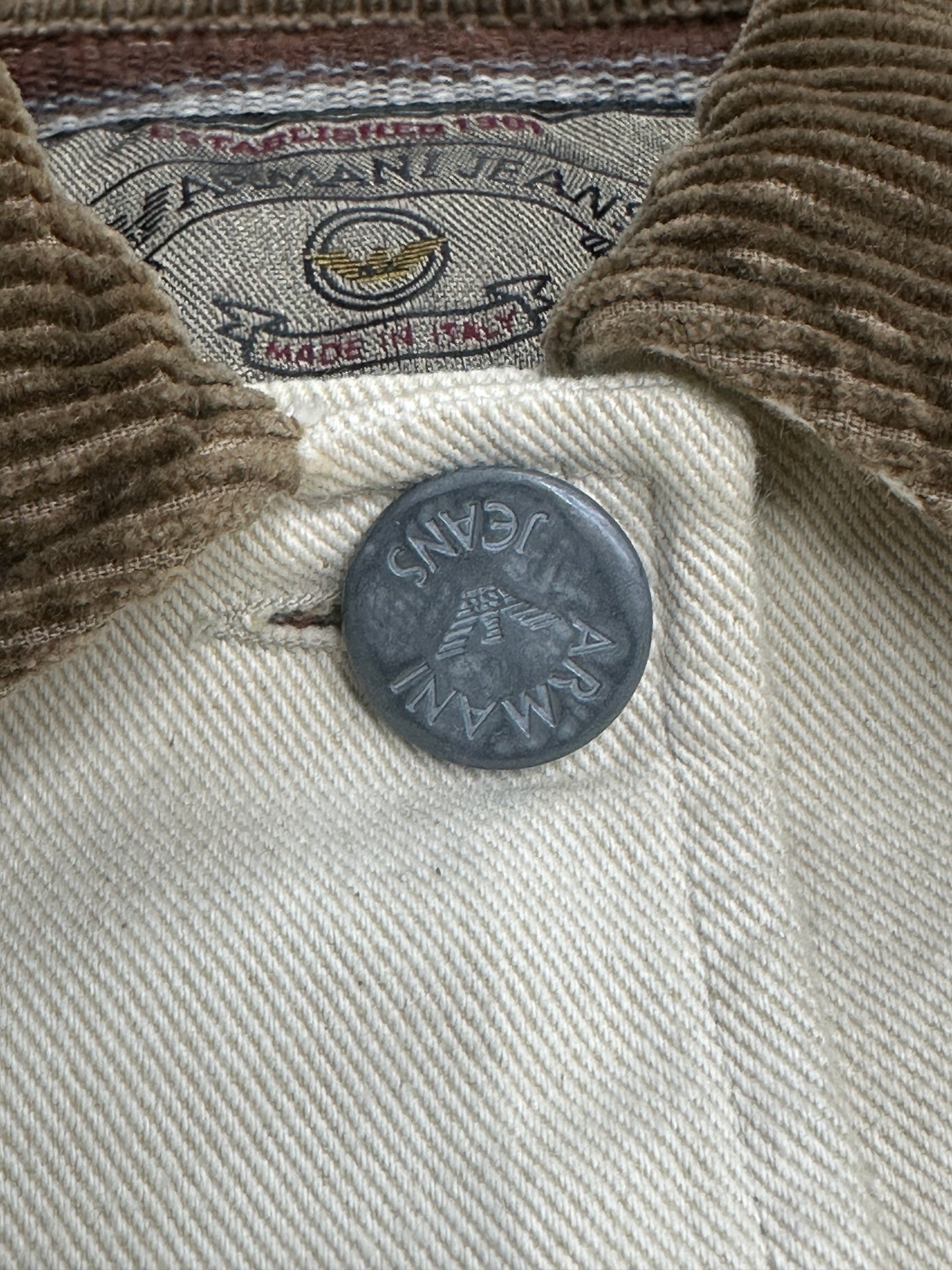 [L] Late 80s Armani Jeans Denim Chore Jacket