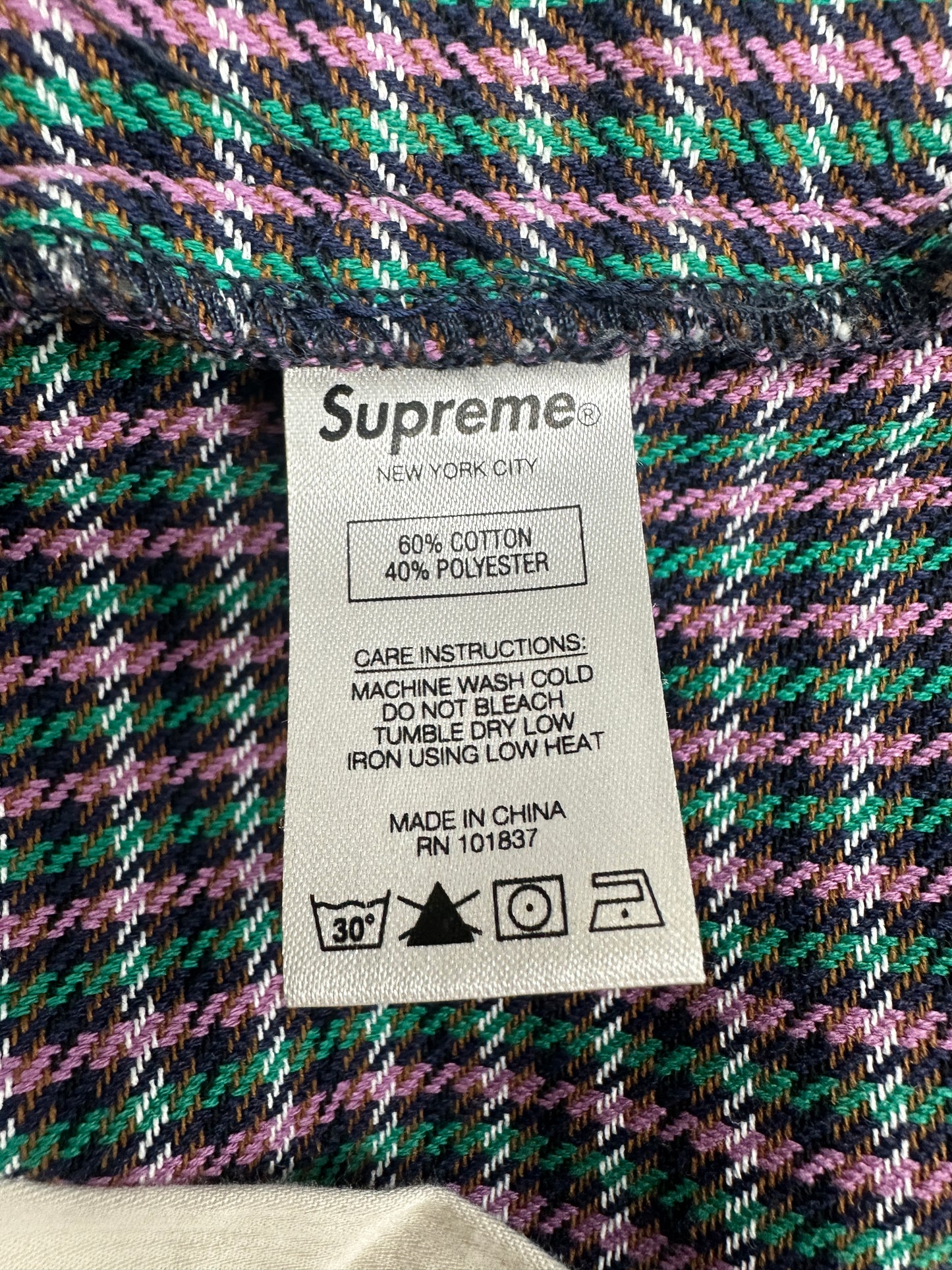 [34] Supreme Plaid Work Pants