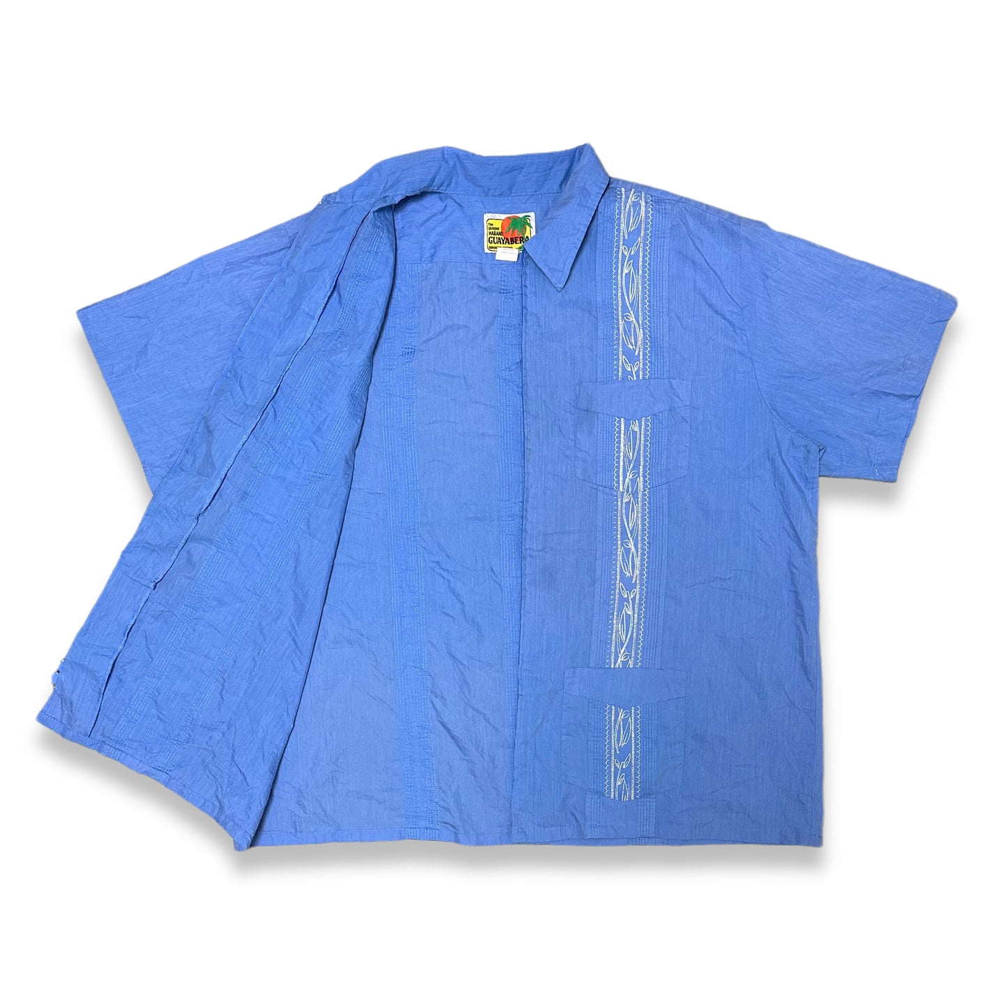 [XL] Guayabera Blue Shirts