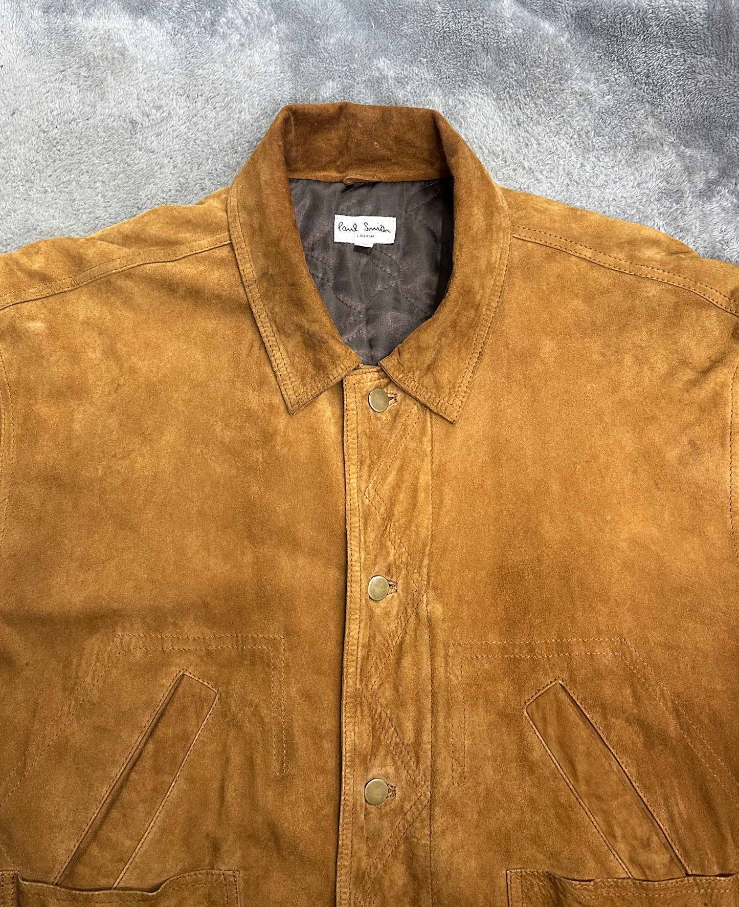 [M] 90s Paul Smith Lamb Suede Leather Jacket