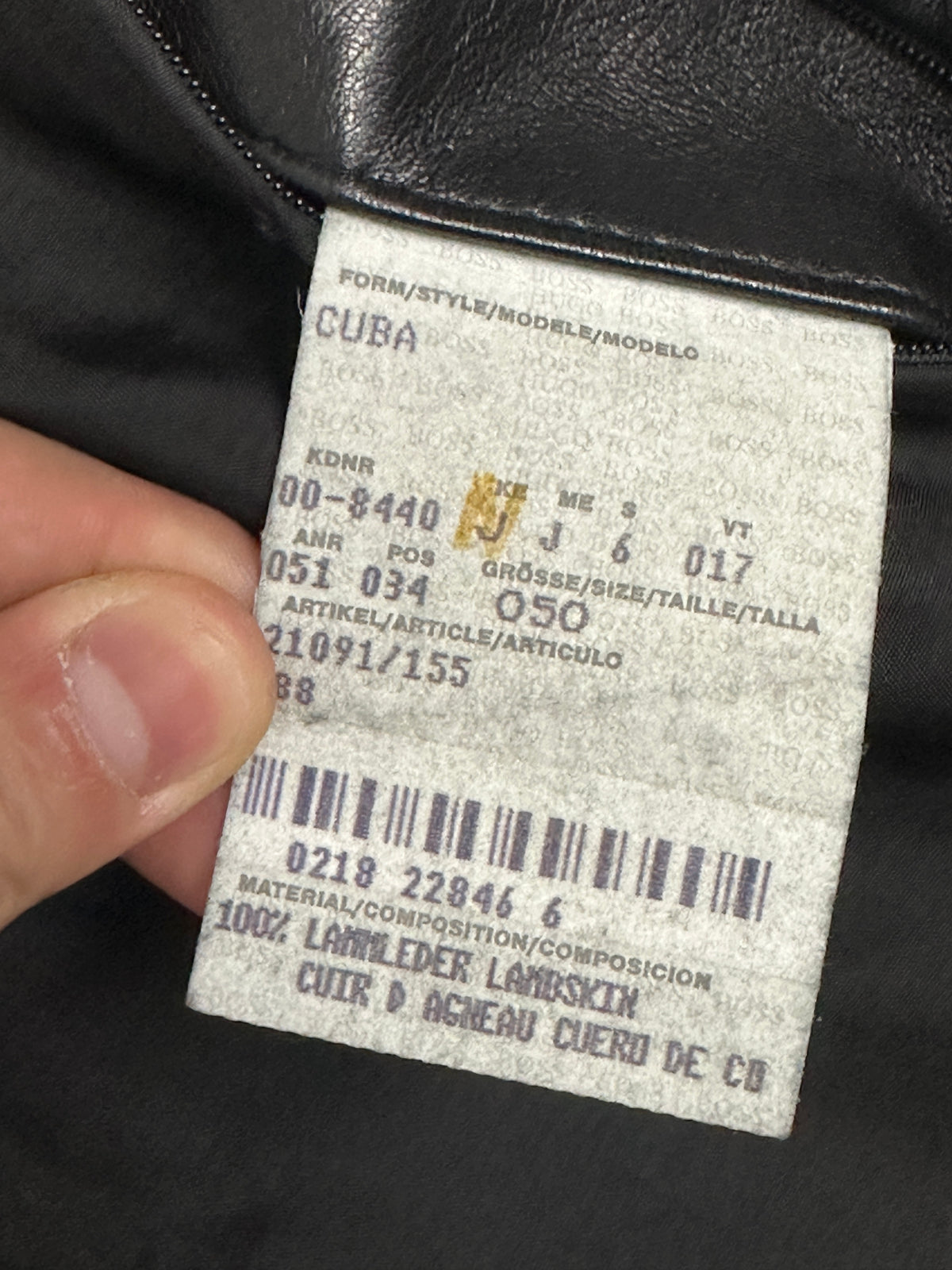 [50] 90s HUGO BOSS Lambskin Leather Blazer