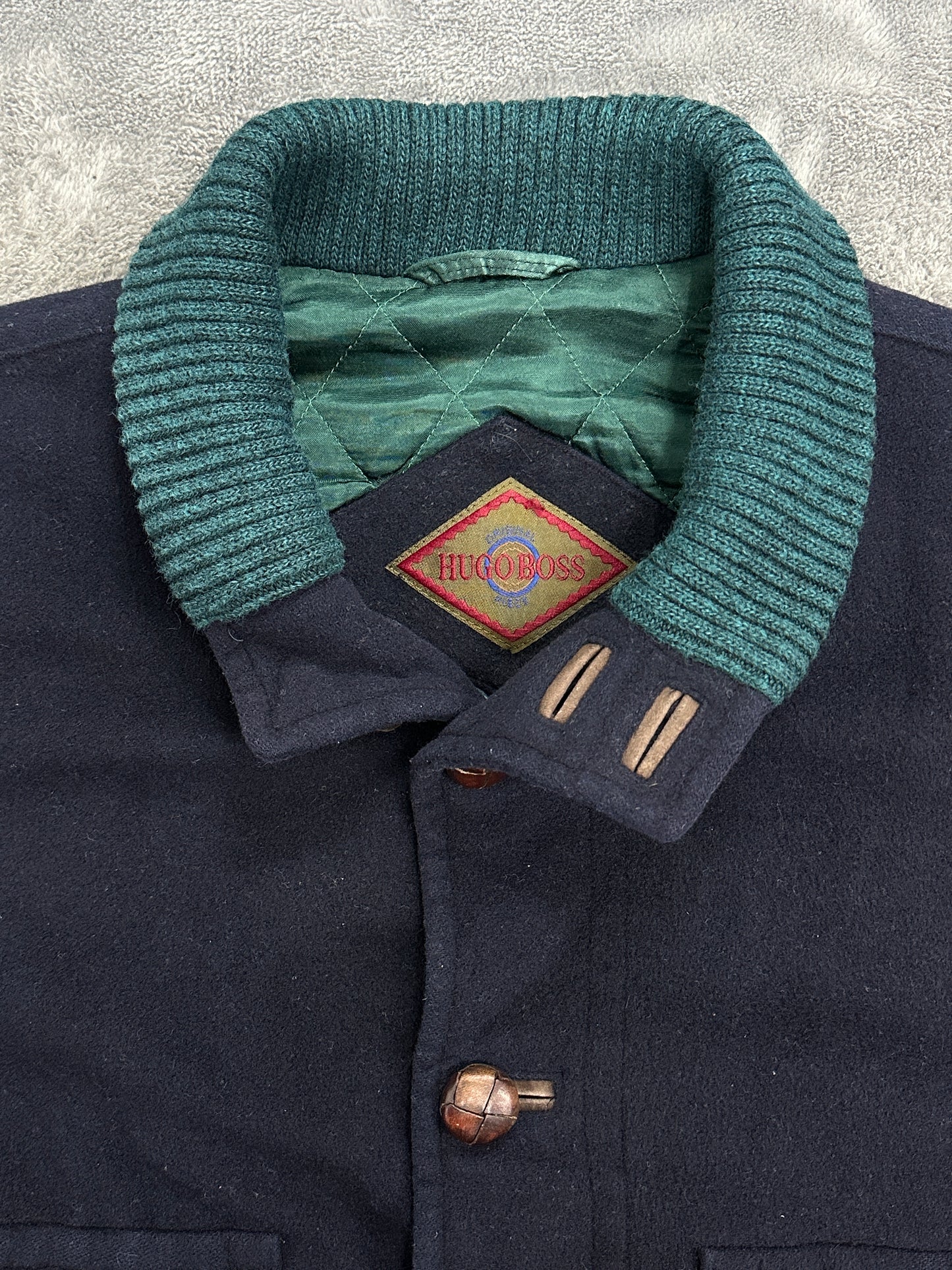 [XL] 80s HUGO BOSS Wool/Cashmere Bomber Jacket