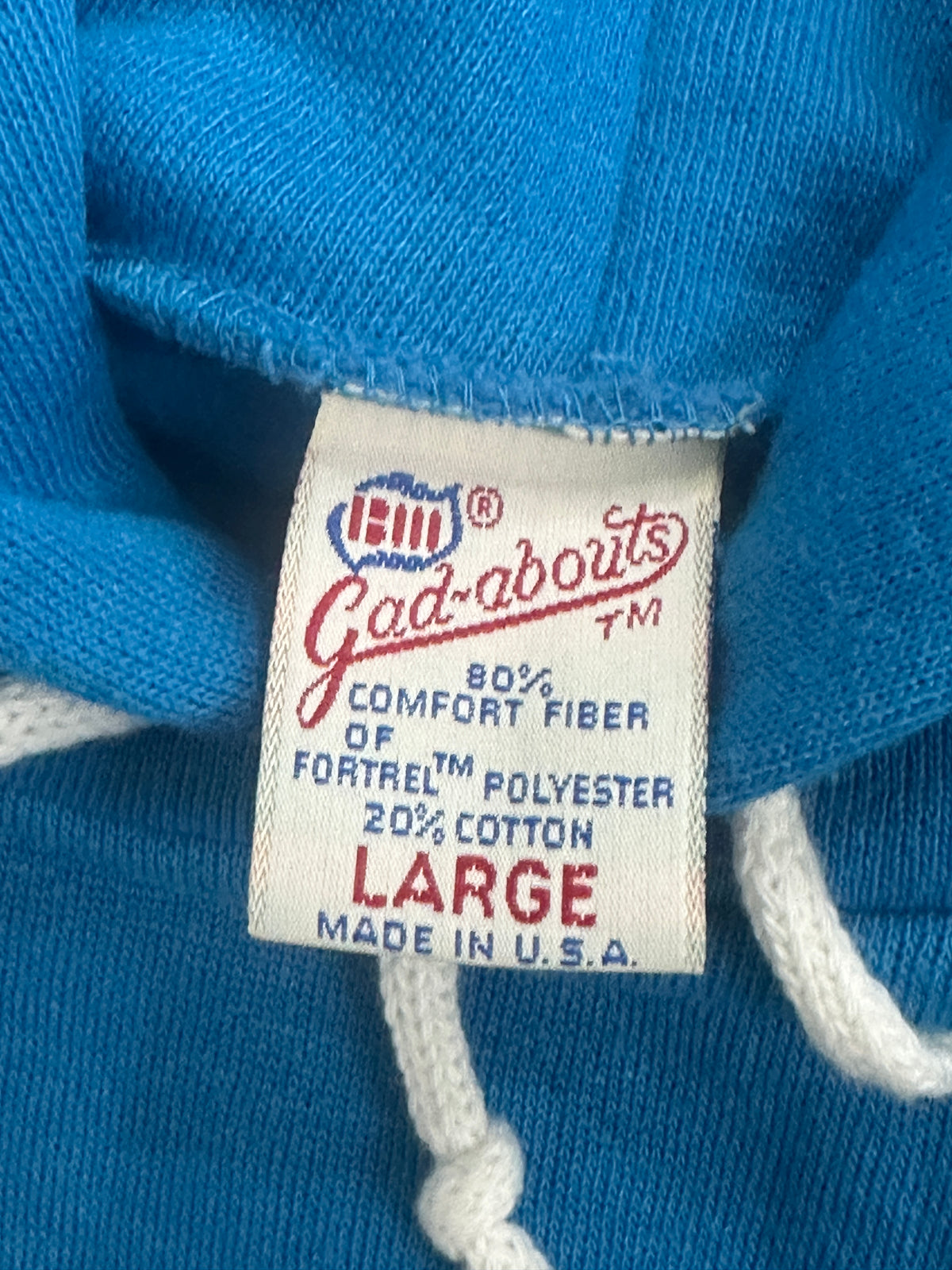 [L] 80s USA Vintage Hoodie Skyblue