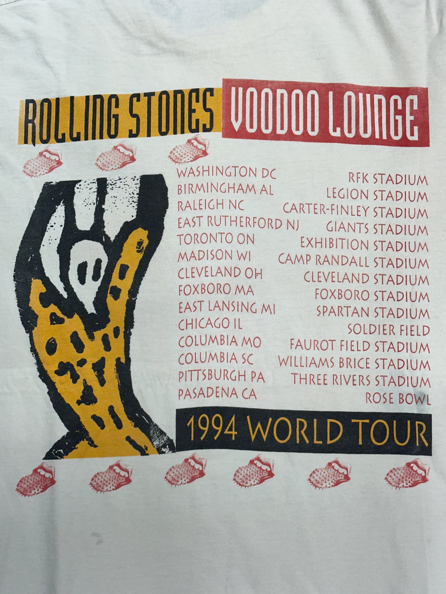 [XL] 1994' Rolling Stones Voodoo Lounge World Tour Tee