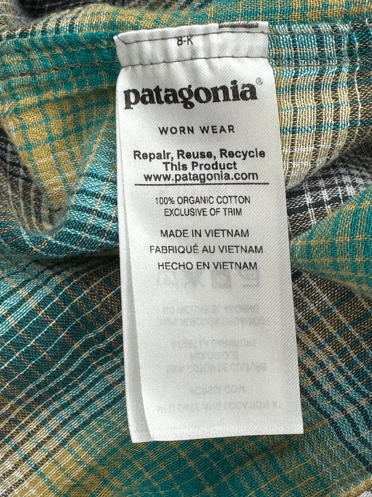 [L] 00s Patagonia Plaid Linen Shirt