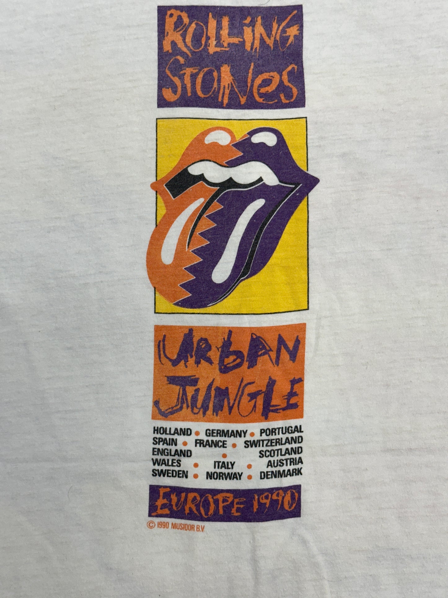[L] 1990' Rolling Stones Urban Jungle Euro Tour Tee