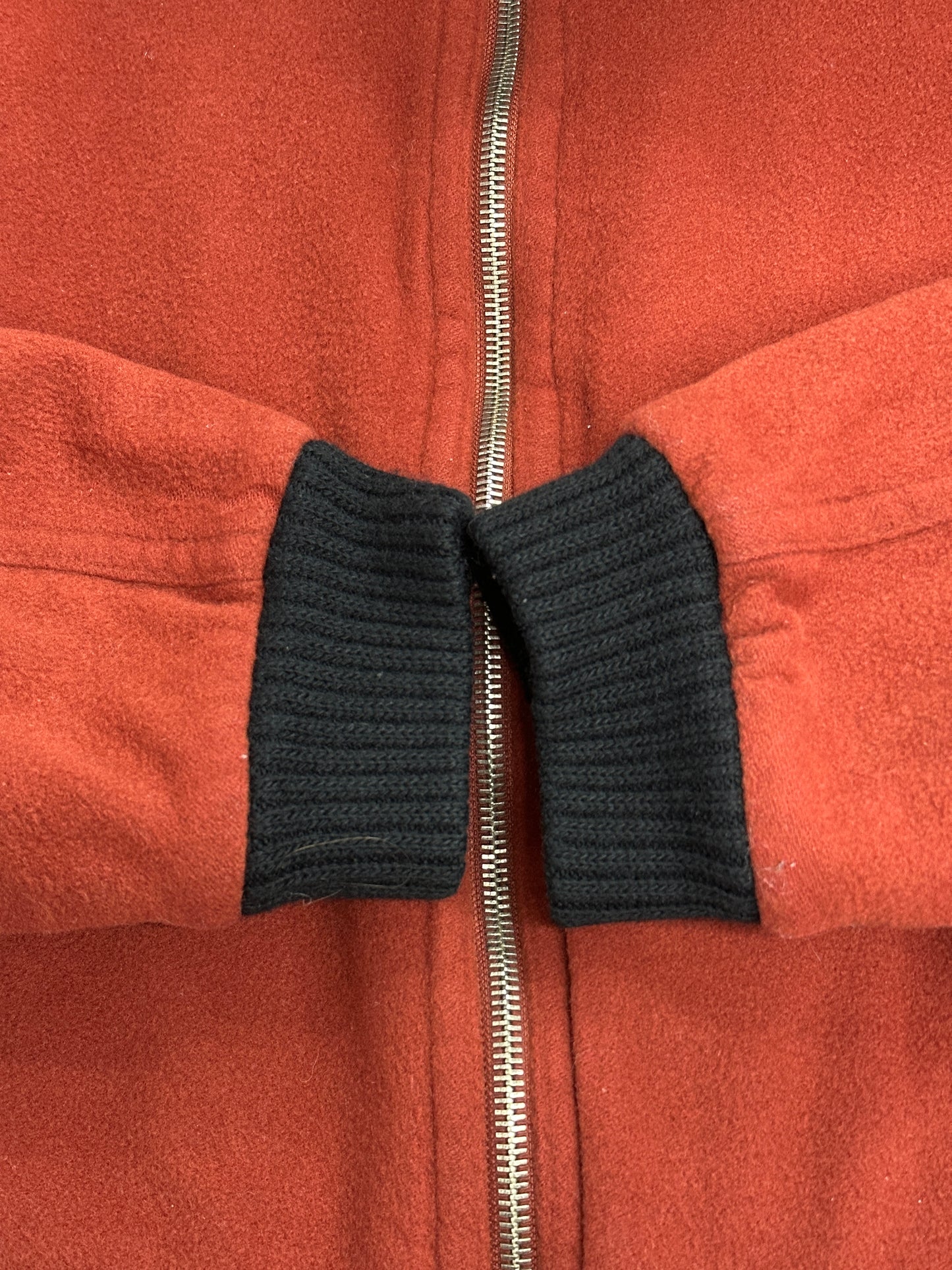 [L] 80s HUGO BOSS Orange Cashmere Bomber Jacket