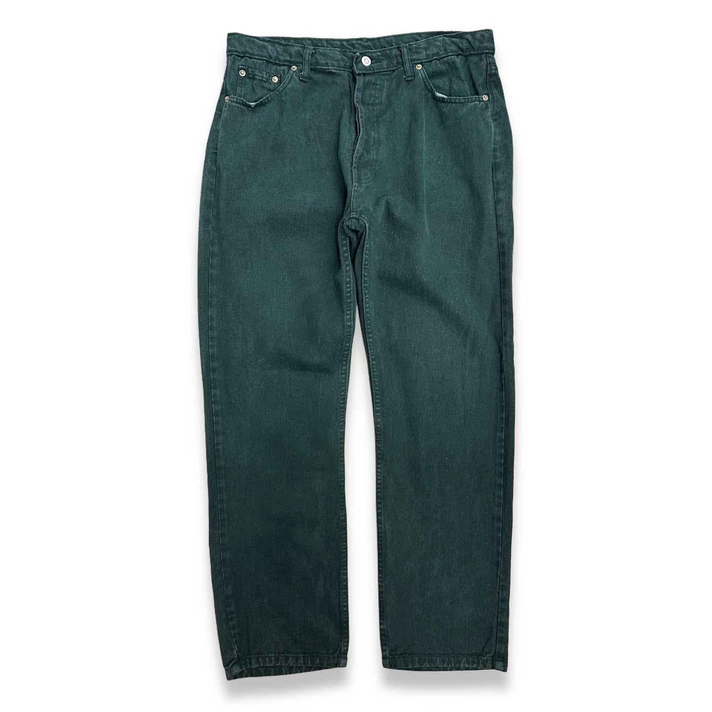[36x32] 2000' Levi's 501 Green Denim Pants