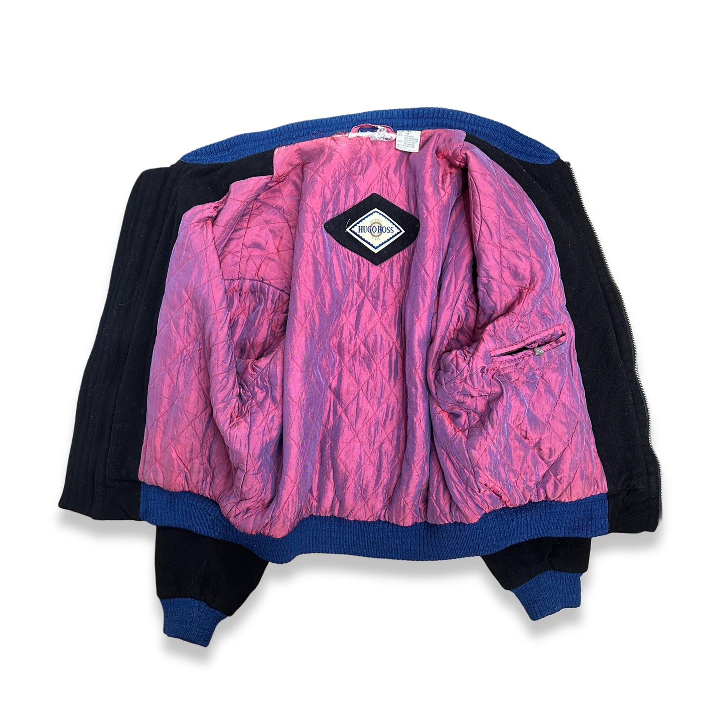 [48] 80s HUGO BOSS Wool/Cashmere Bomber Jacket