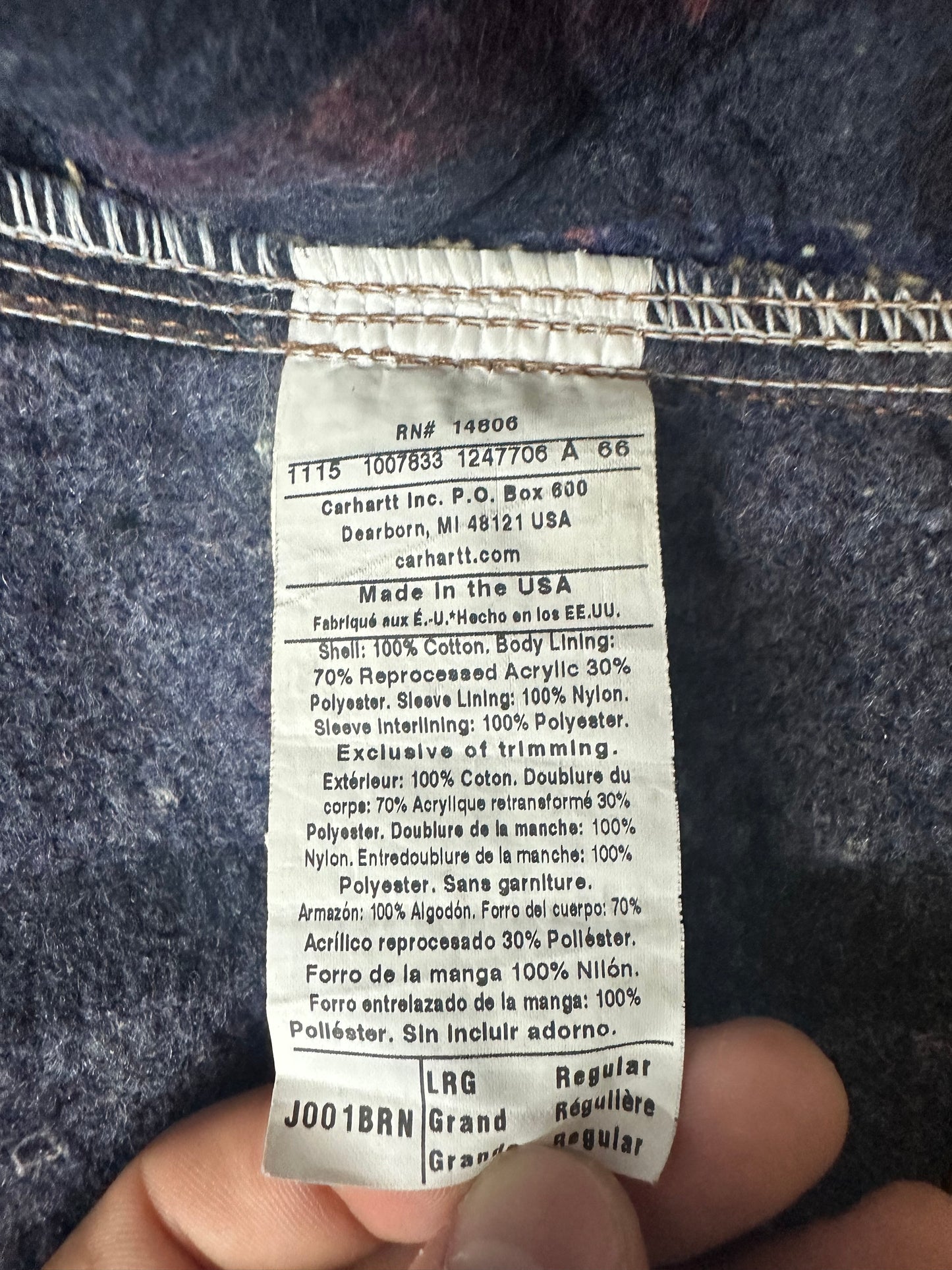 [L] Carhartt Detroit J01 BRN Jacket