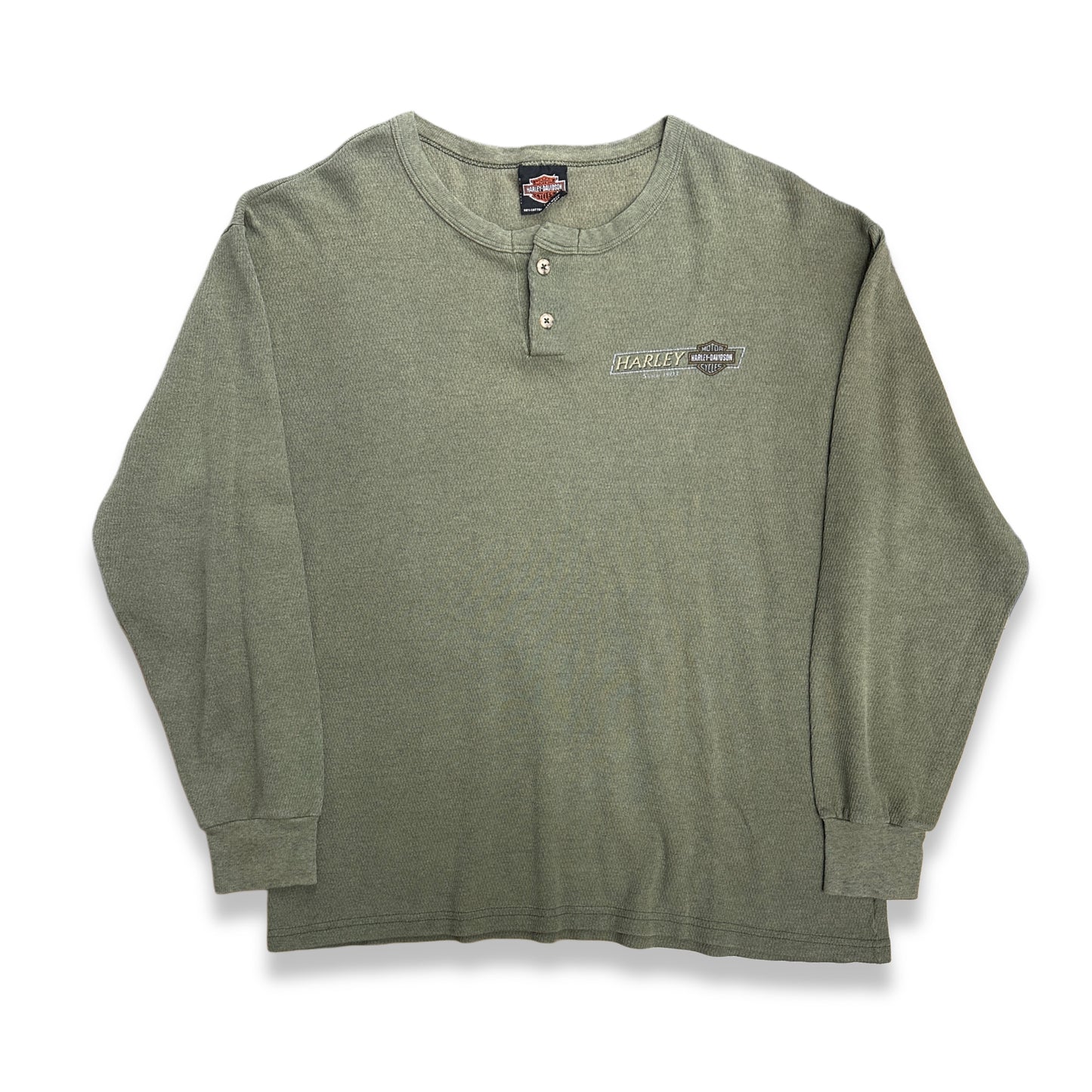 [L] 90s Harley Davidson Thermal Long Sleeve
