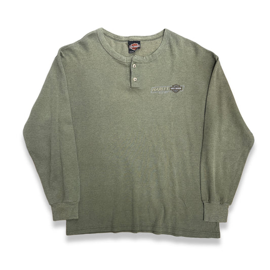 [L] 90s Harley Davidson Thermal Long Sleeve