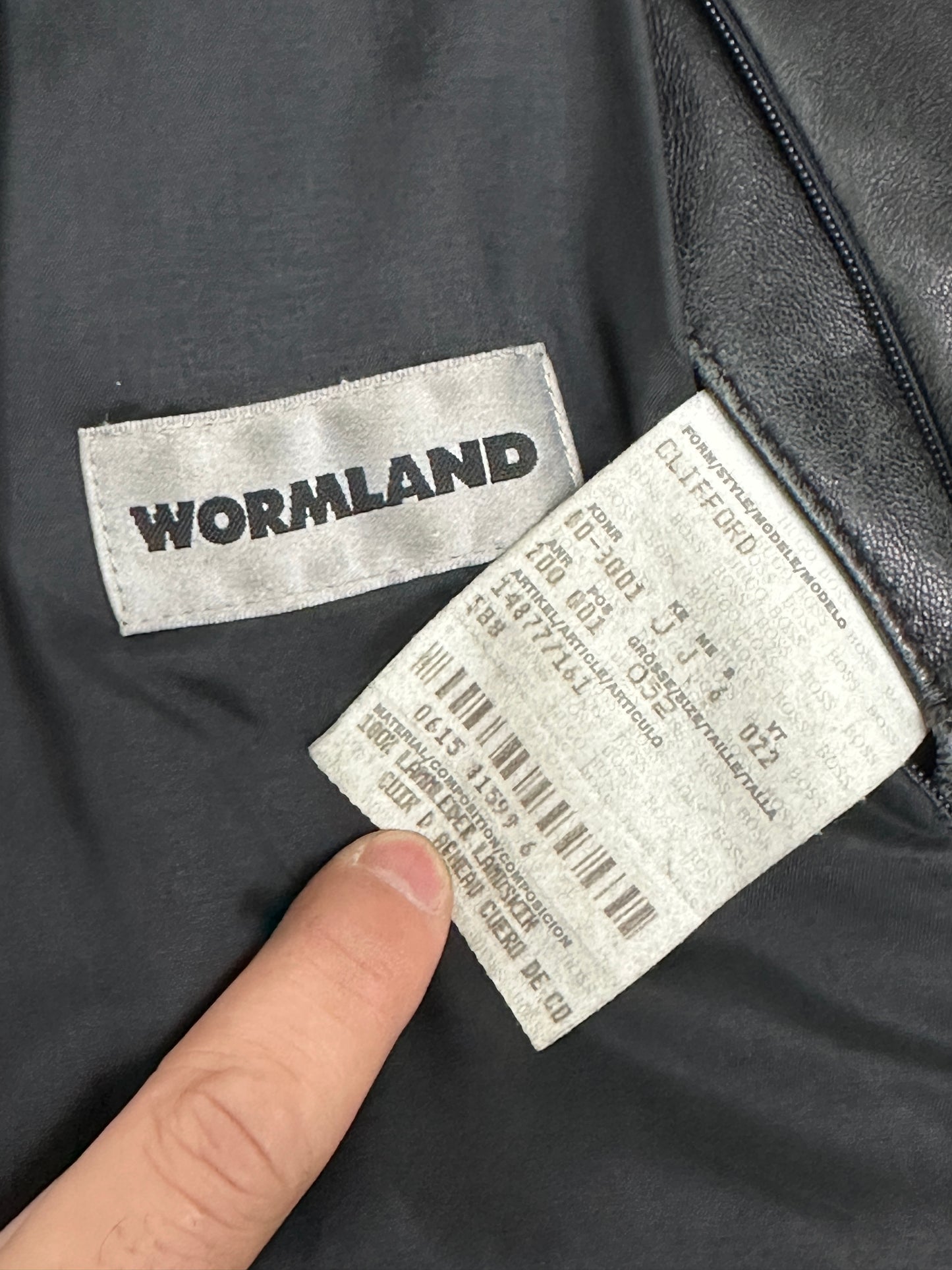 [L] 00s HUGO BOSS Lamb Skin Leather Jacket