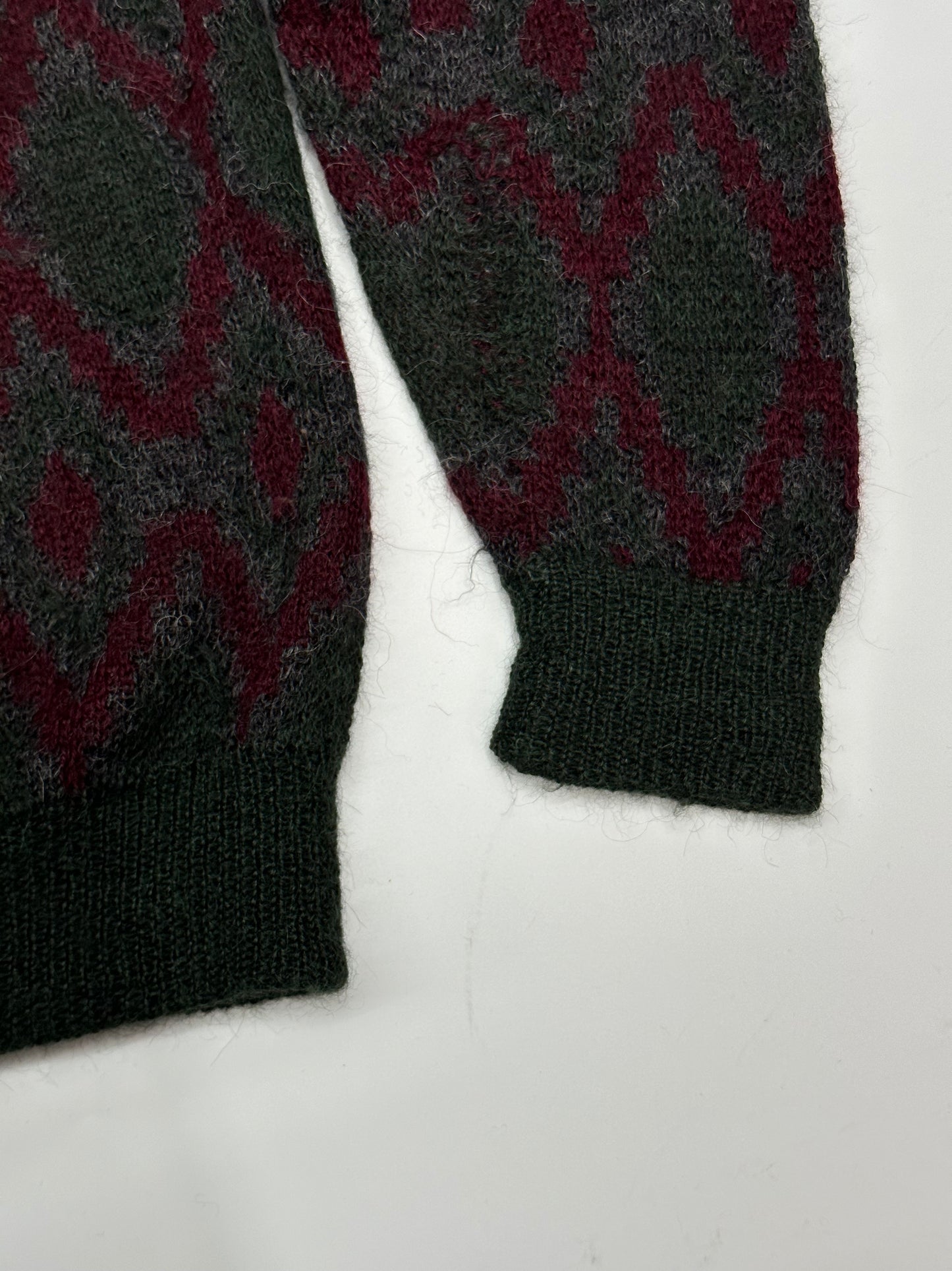 [M] Argyle pattern alpaca wool Sweater