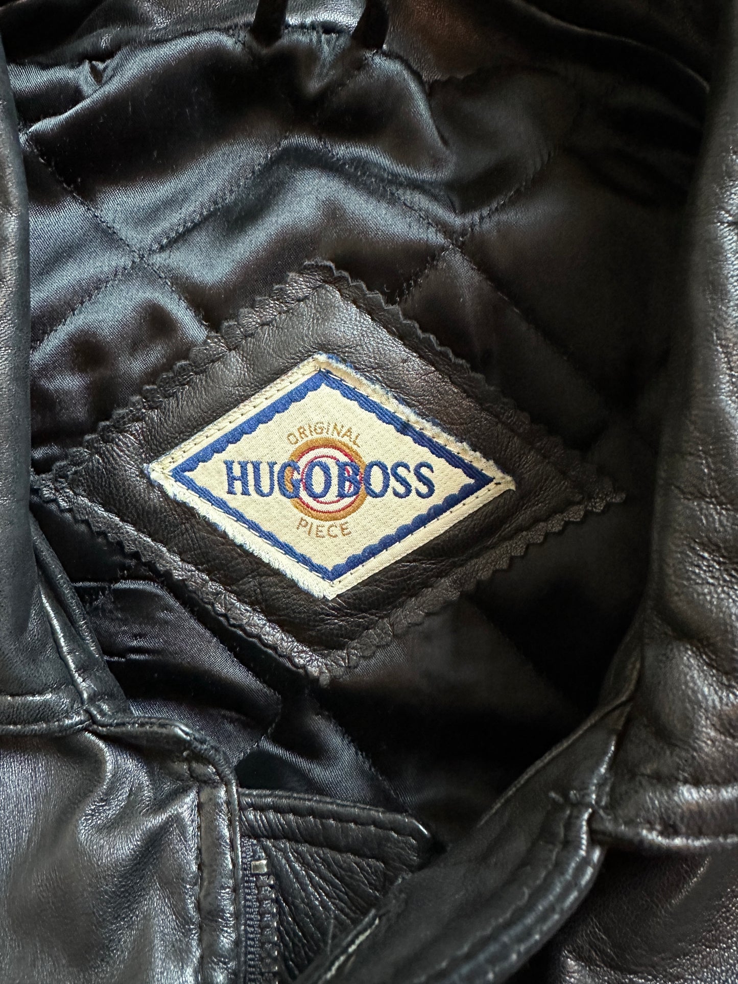 [54] 80s HUGO BOSS Leather Jacket