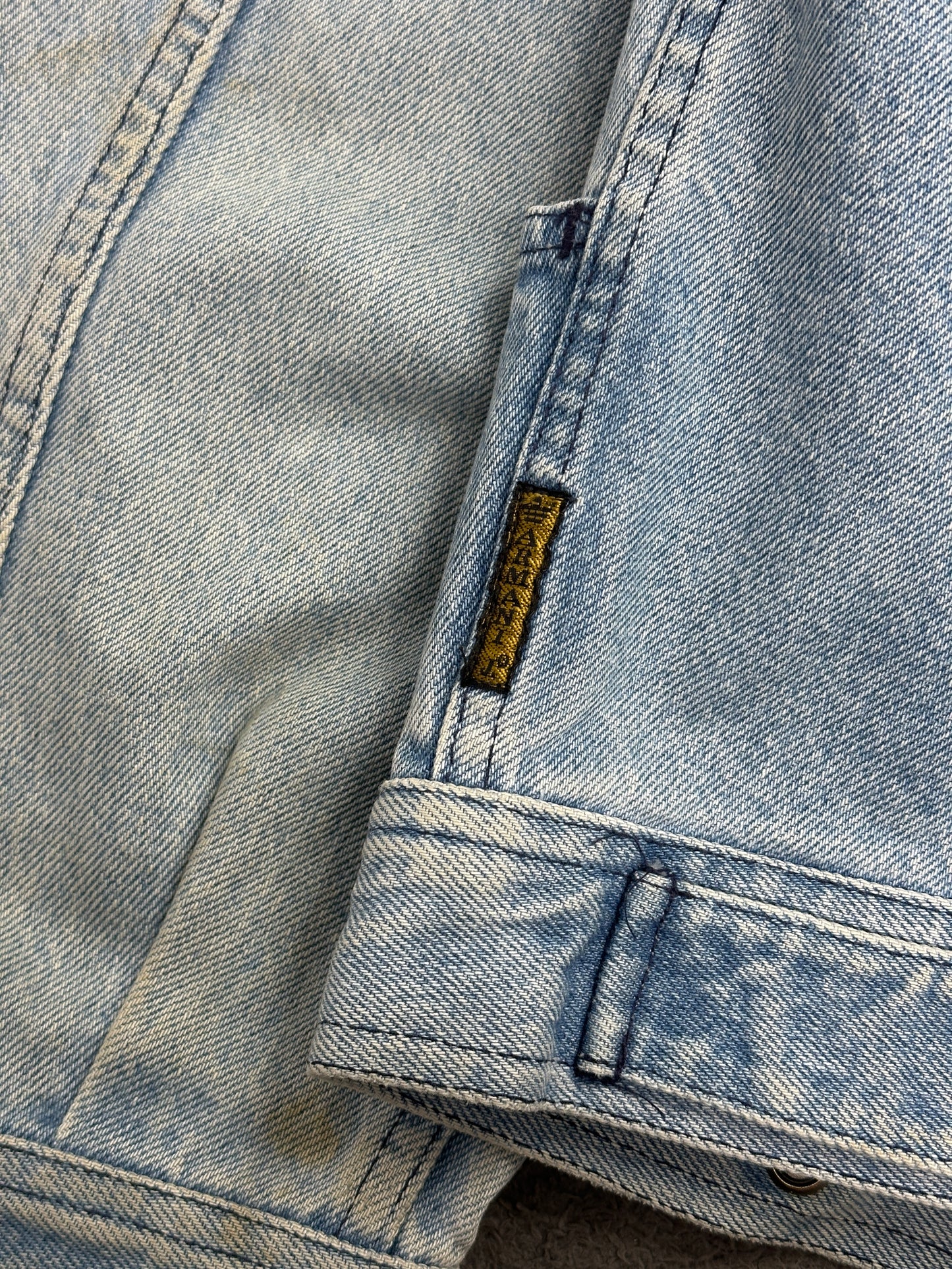 [M] 80s Armani Jeans Denim Trucker Jacket