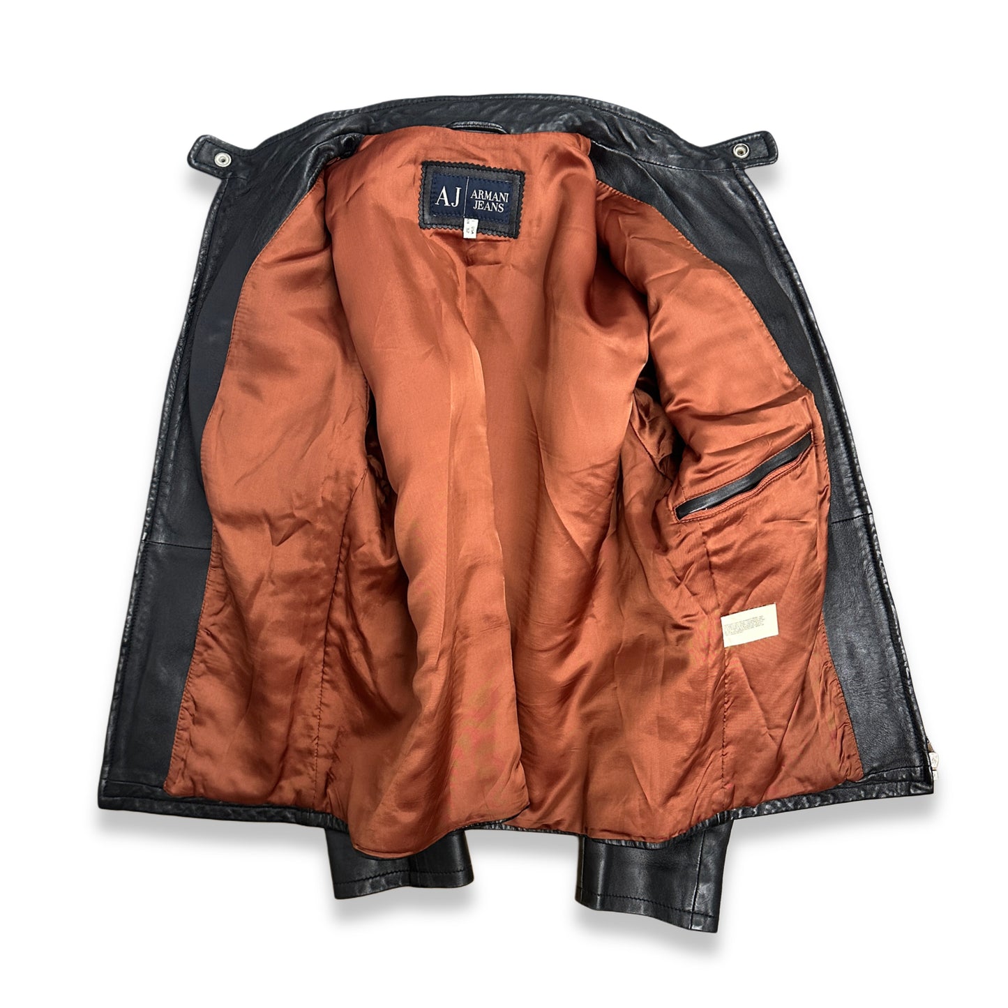 [L] 00s Armani Jeans Rider Leather Jacket