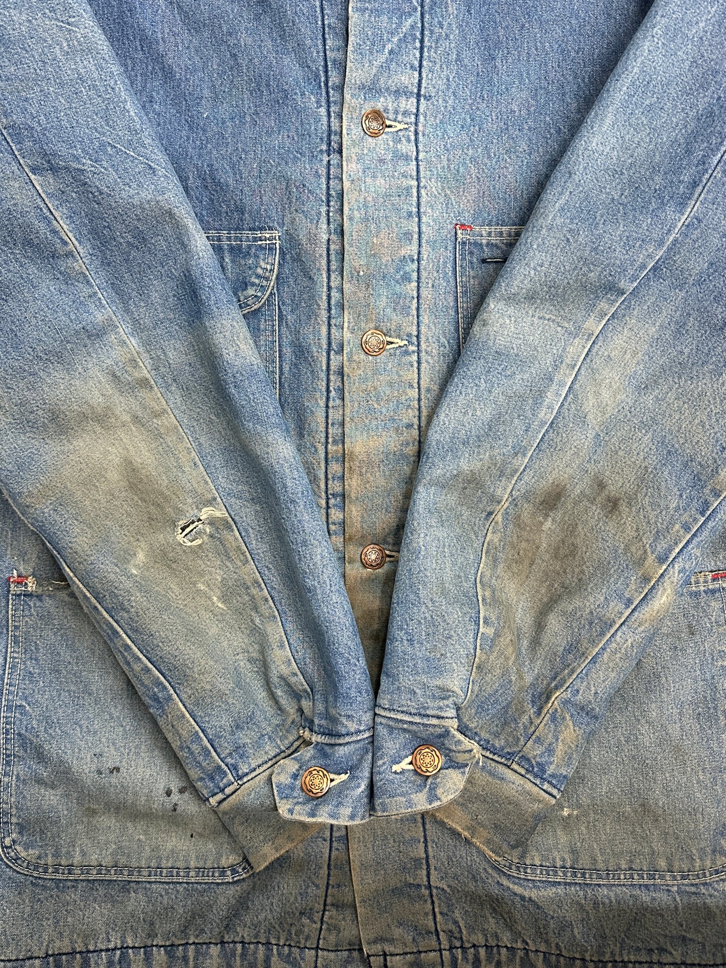 [XL] 80s Big Ben Distressed Denim Chore Jacket
