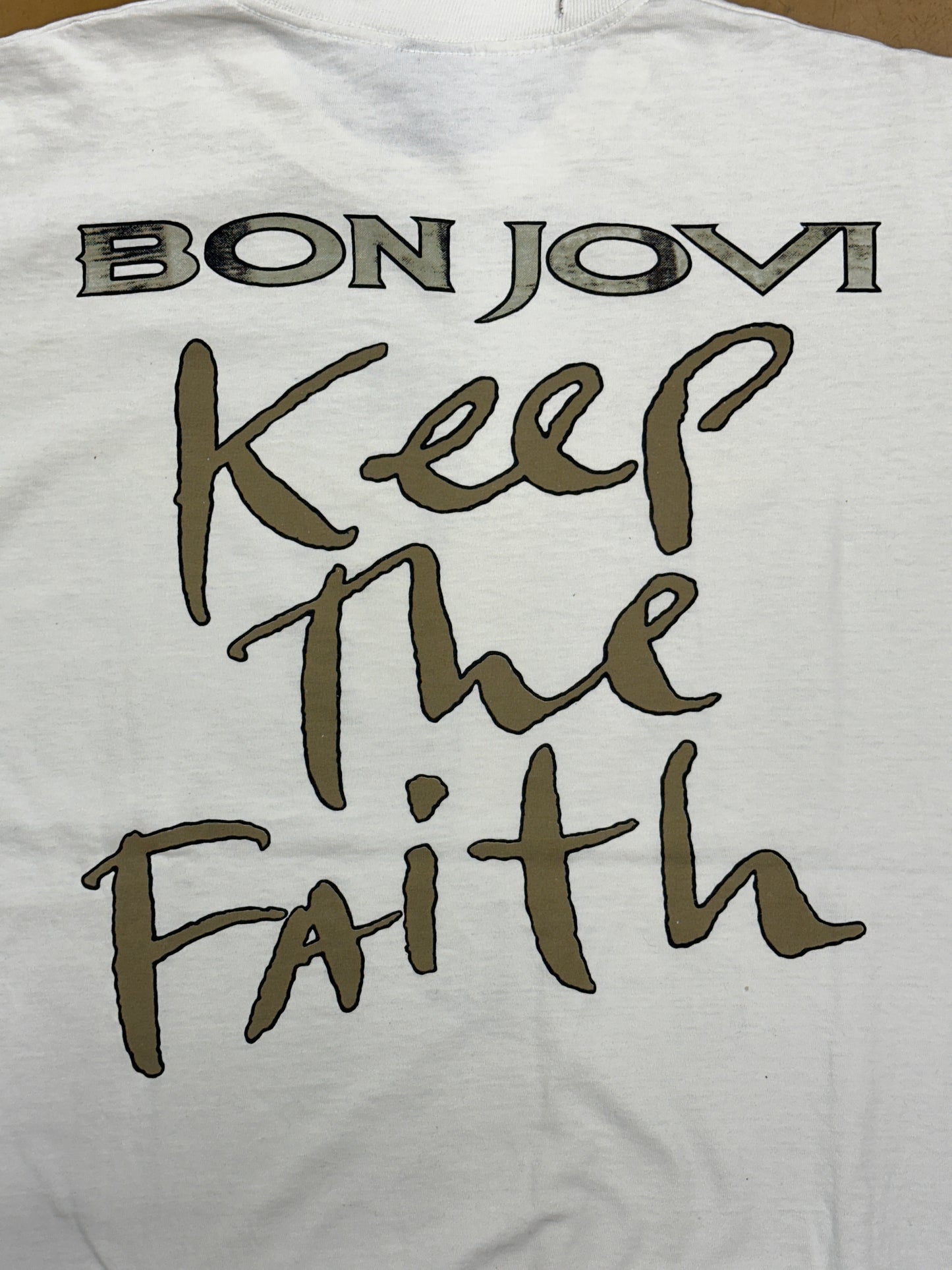 [XL] 1992' BON JOVI 'Keep the Faith' Album Promo Tee