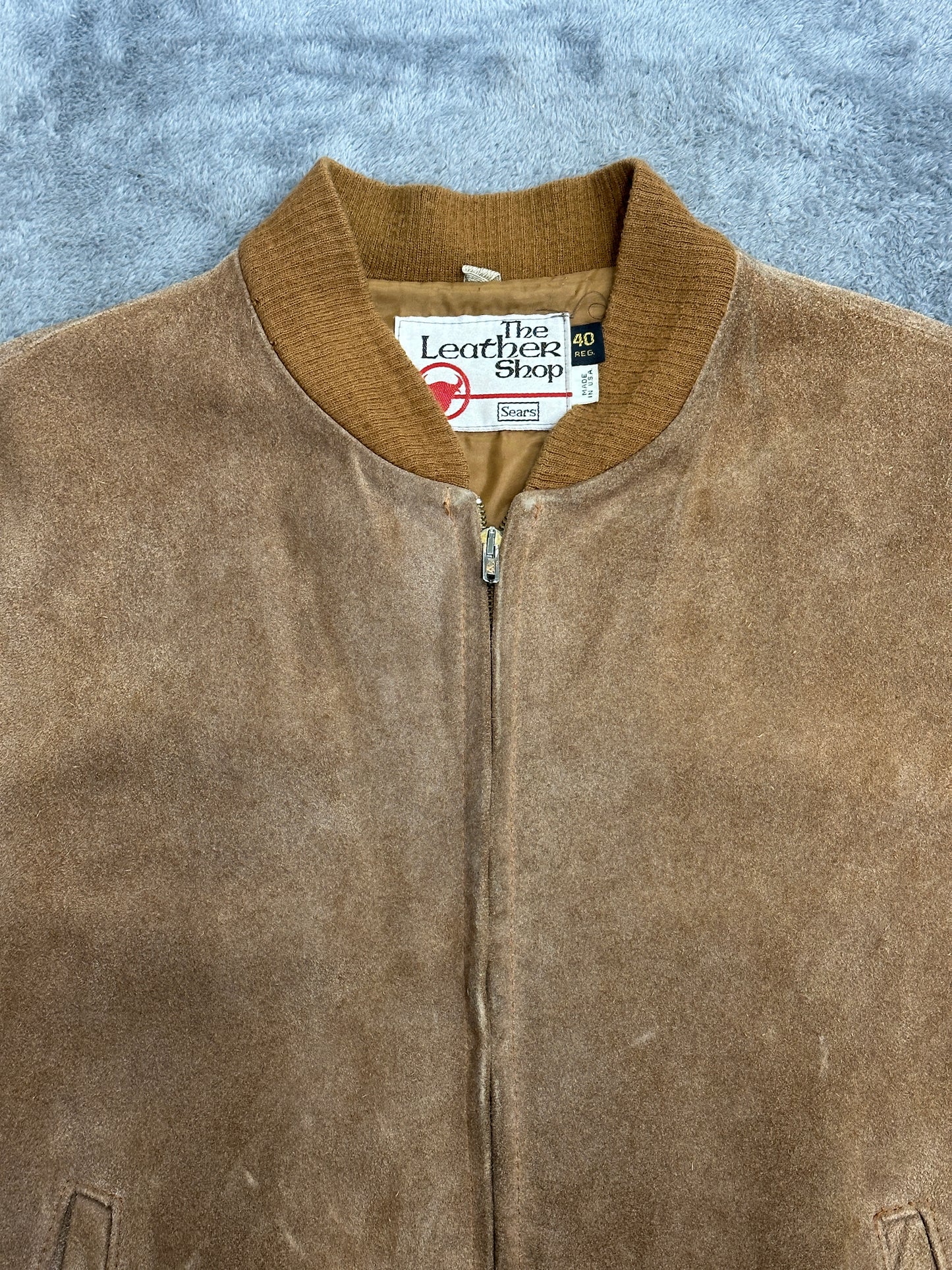 [40,L] 70s Sears Suede Leather Jacket