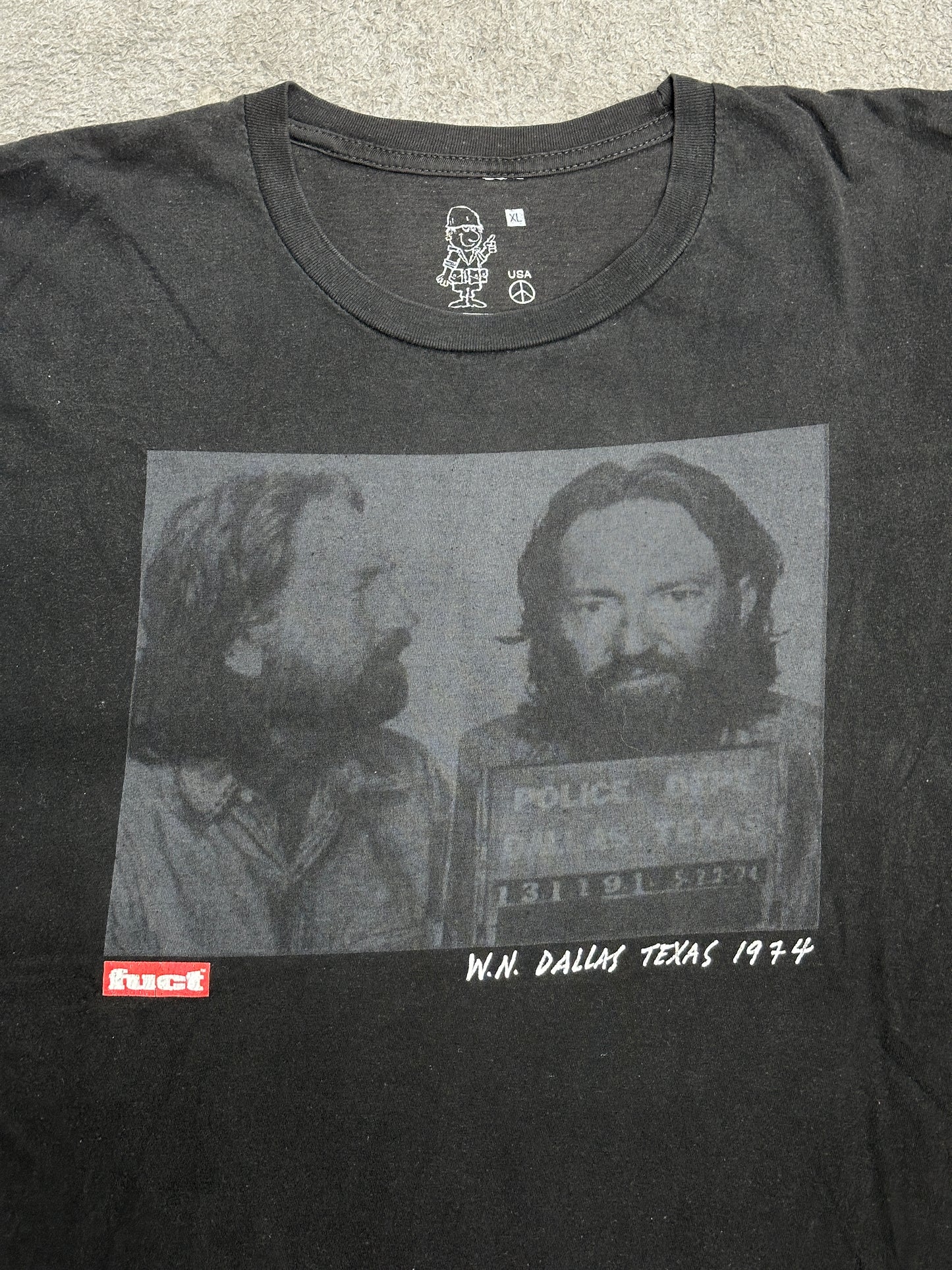 [XL] 00s FUCT Willie Nelson Mugshot Tee