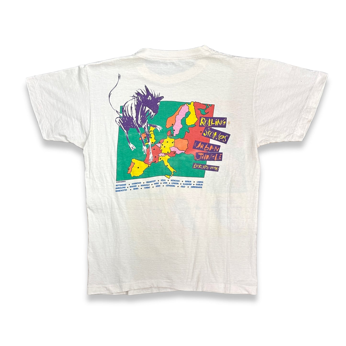 [L] 1990' Rolling Stones Urban Jungle Euro Tour Tee