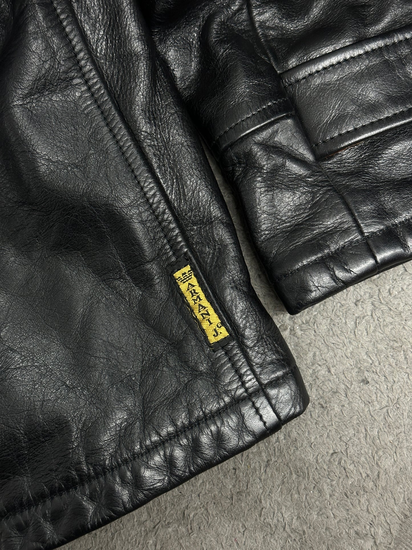 [50] 80s Armani Jeans Leather Jacket