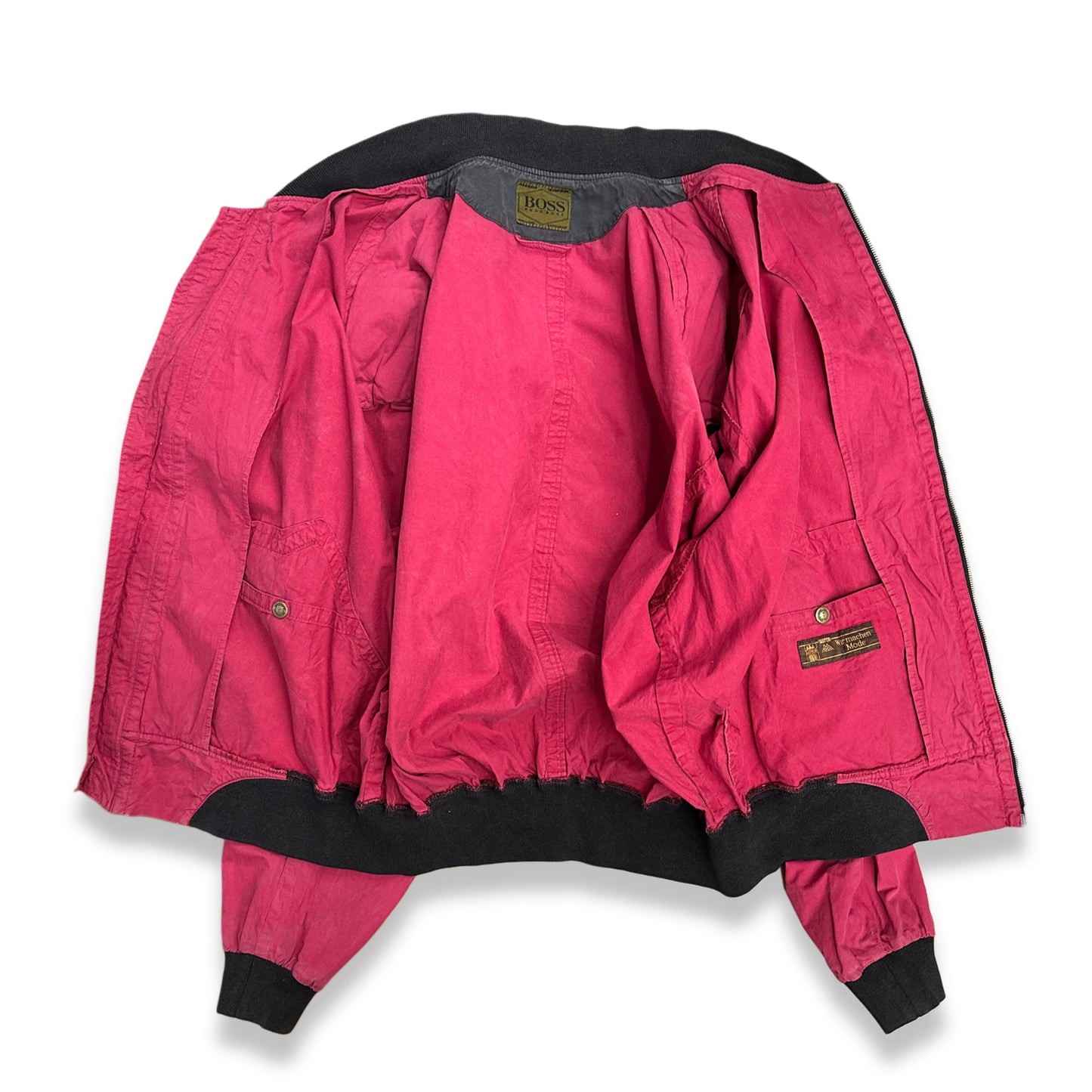 [XL] 90s HUGO BOSS Faded Bomber Jacket