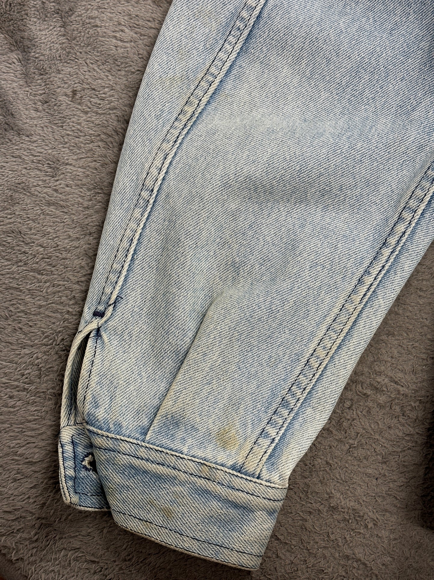 [M] 80s Armani Jeans Denim Trucker Jacket