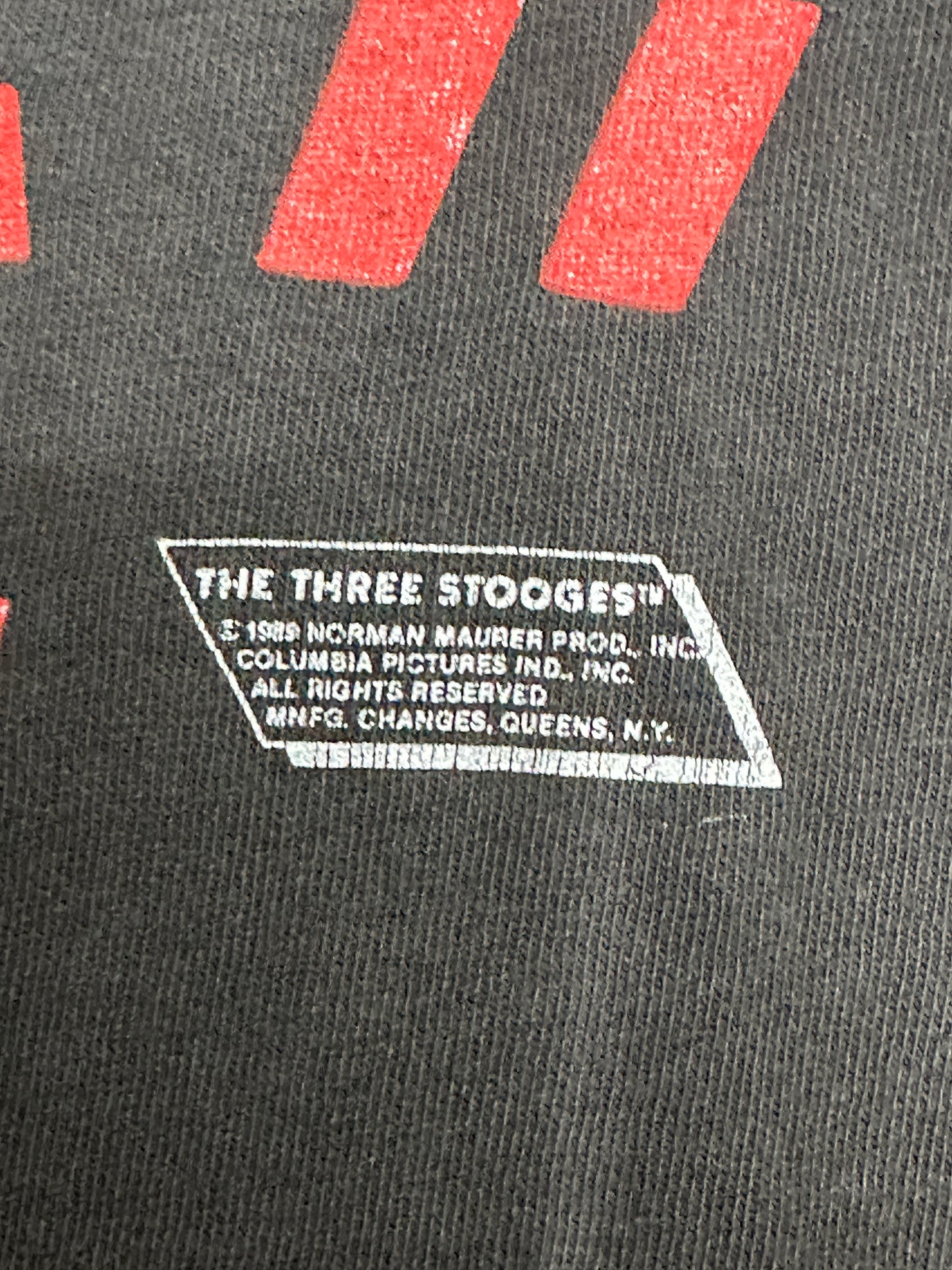 [L] 1989' Three Stooges 'Just Say Moe' Tee