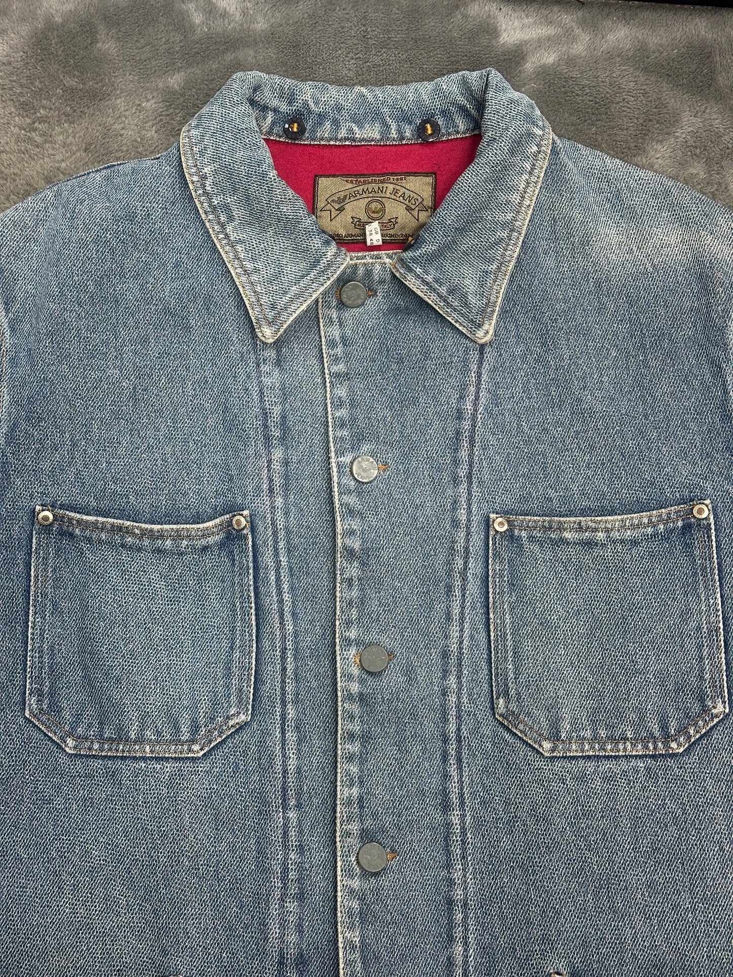 [XL] 80s Armani Jeans Denim Chore Jacket