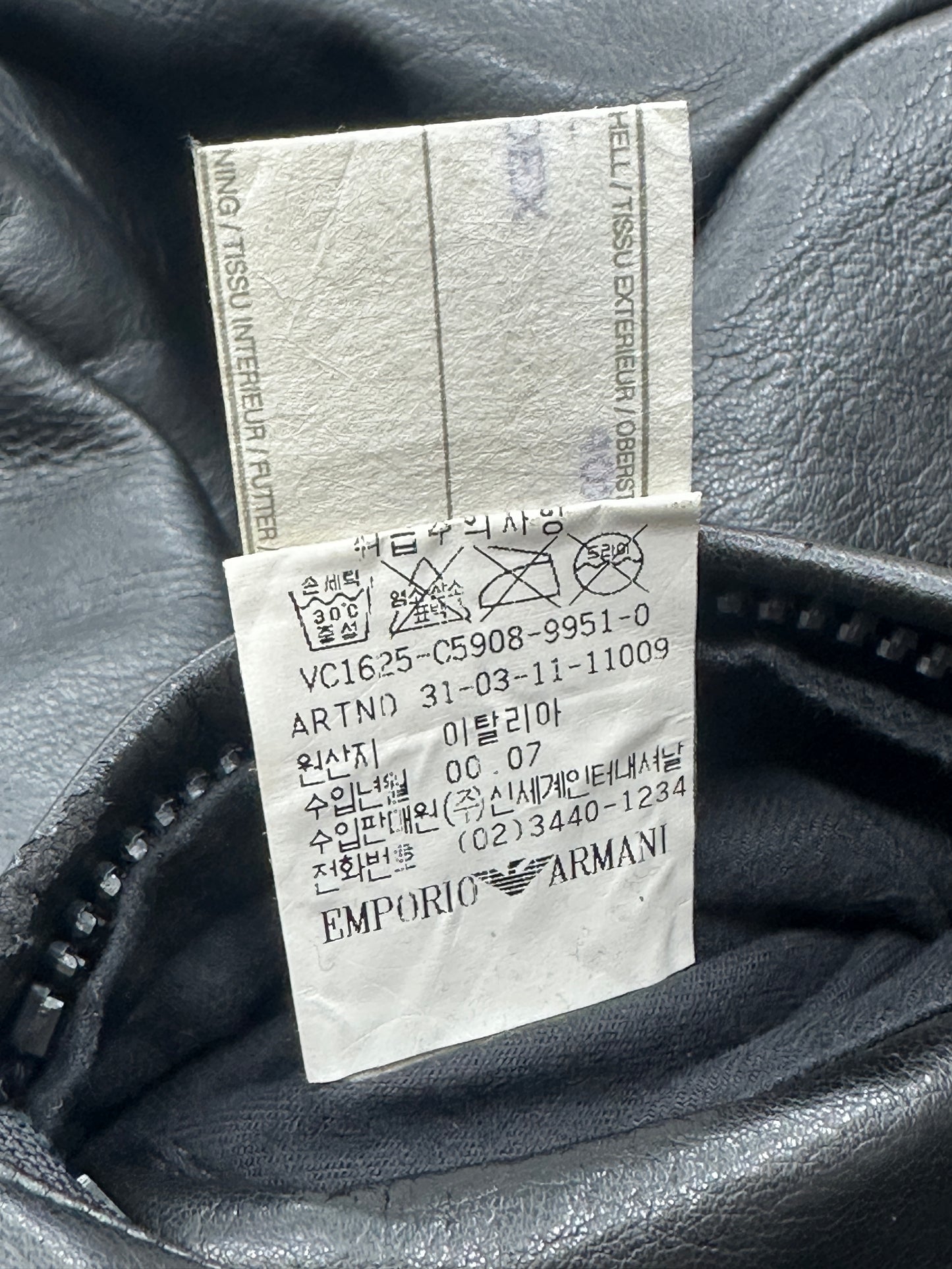 [48] FW2000 Emporio Armani Leather Anorak Jacket