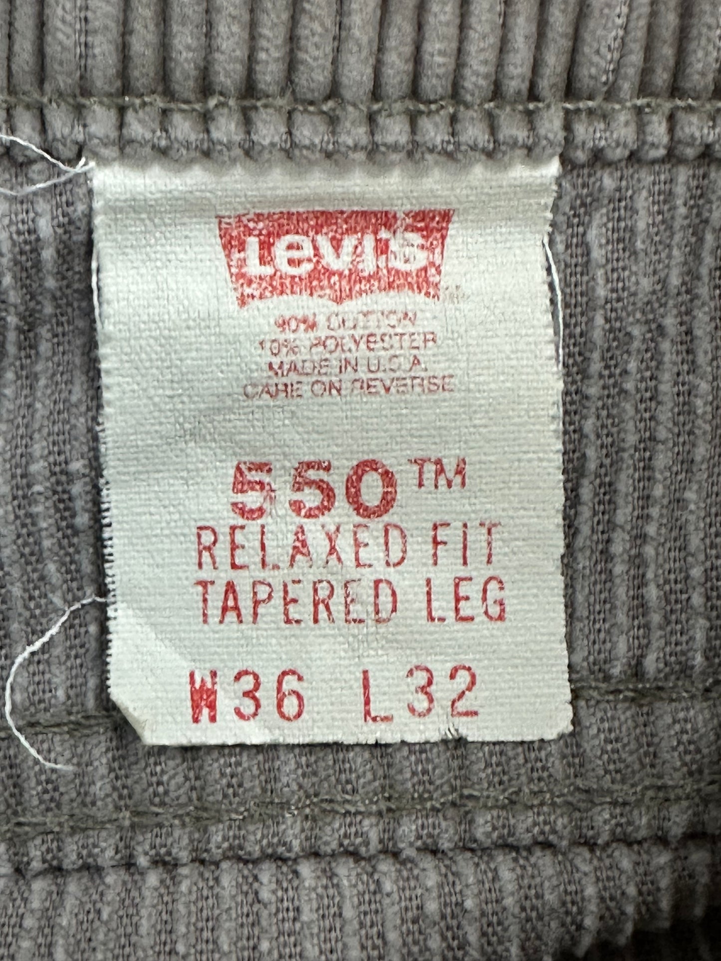 [36x32] 1994' Levi's 550 Corduroy Denim Pants