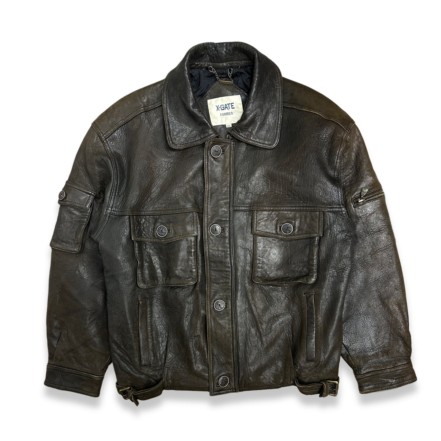 [100] 90s Harley Owners Group Leather Jacket