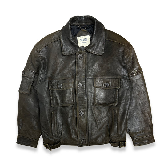 [100] 90s Harley Owners Group Leather Jacket