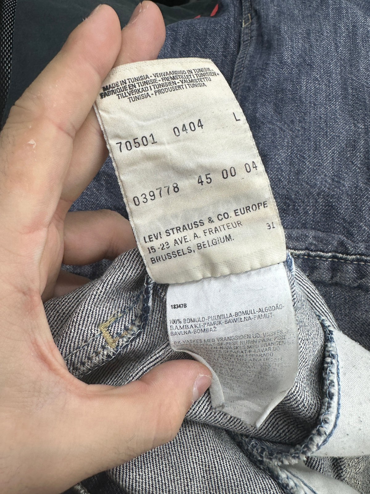 [L] 00s Euro Levi's Type 1 Denim Jacket