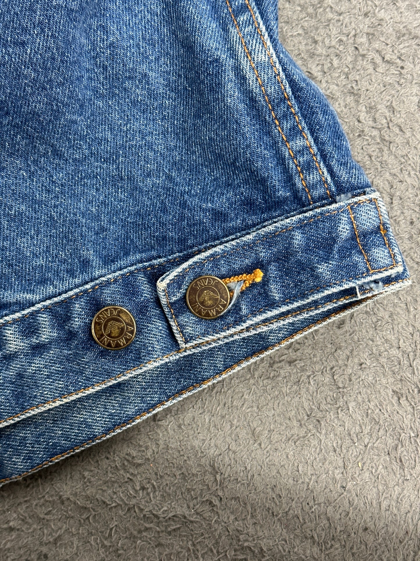 [XL] Late 80s Armani Jeans Faded Denim Jacket