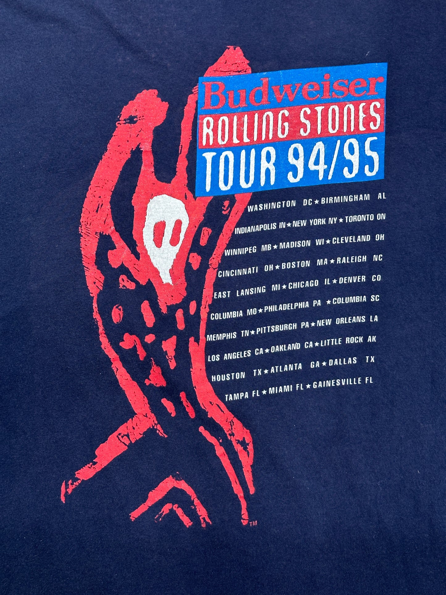 [XL] 1994' ROLLING STONES Voodoo Lounge US Tour Tee