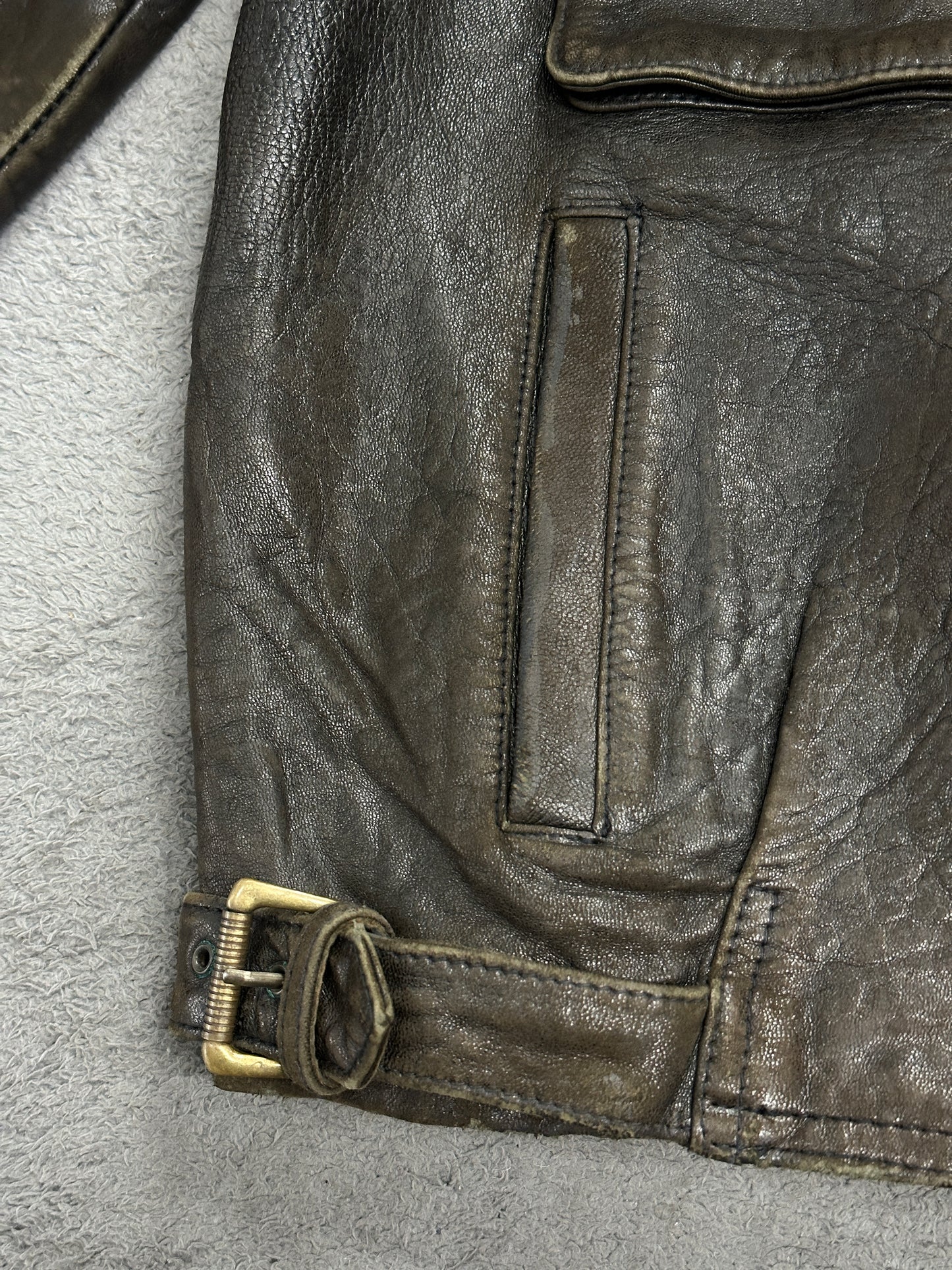 [100] 90s Harley Owners Group Leather Jacket