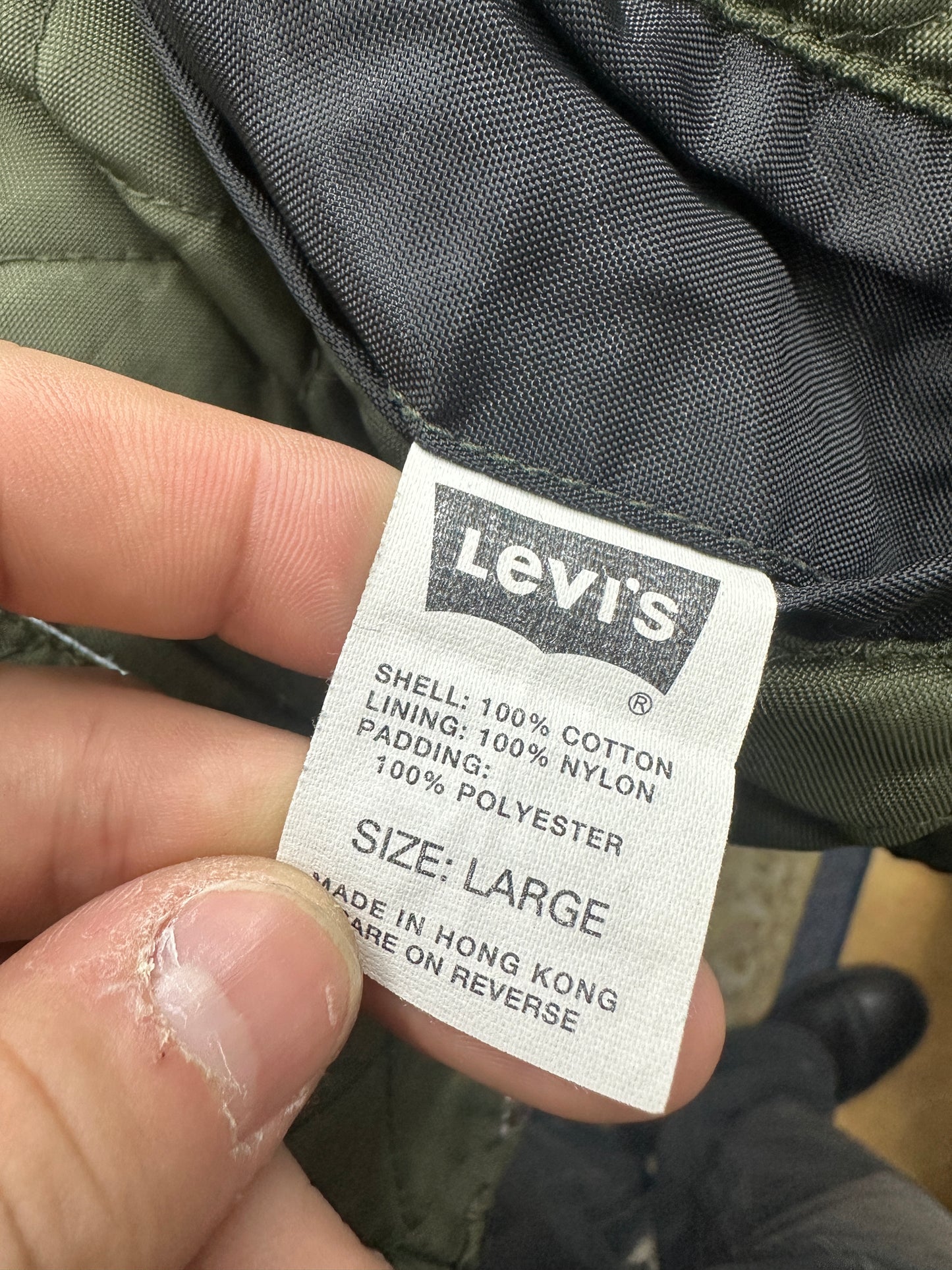 [L] 90s Levi's SilverTab Reversible Denim Quilting Jacket