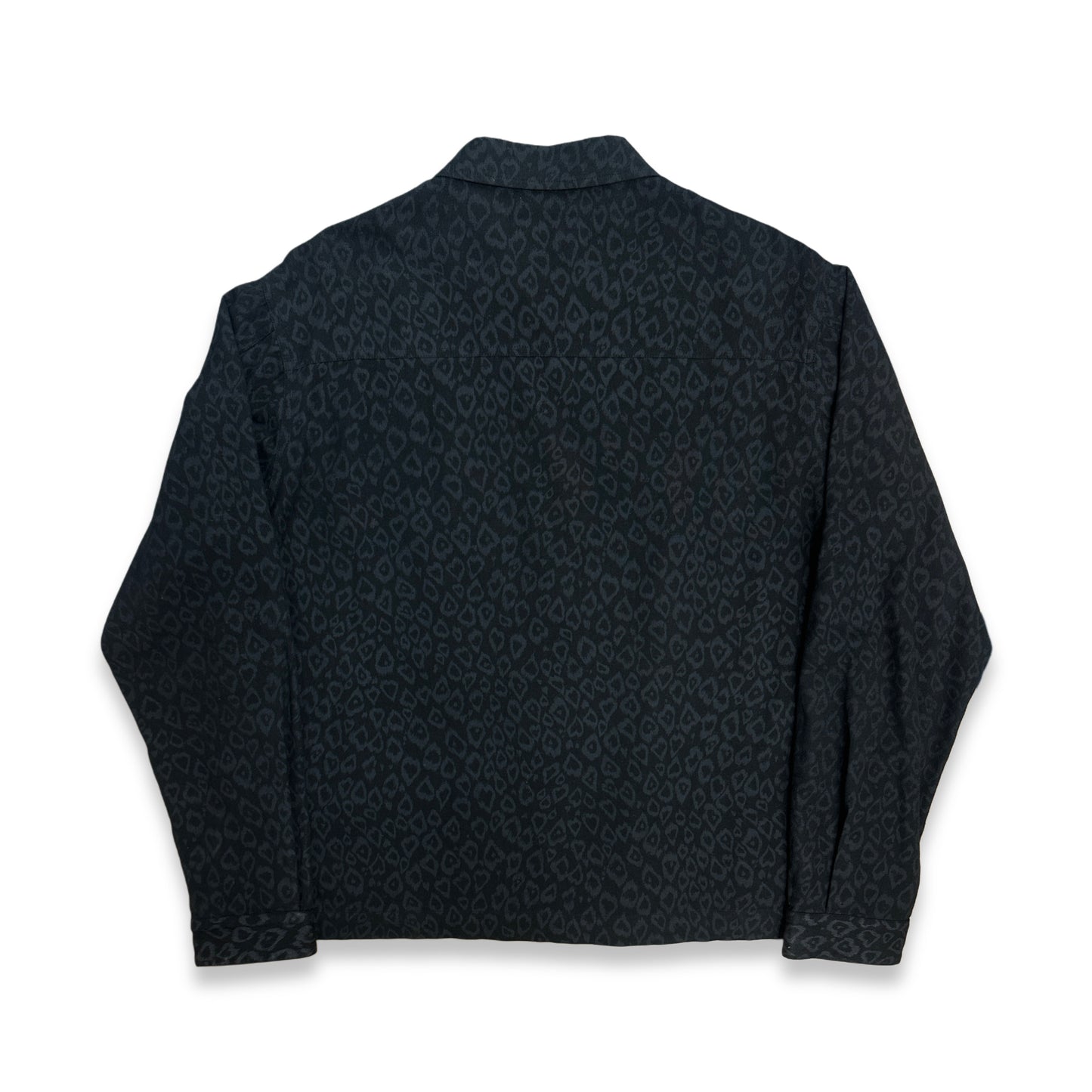 [L] You Must Create Leopard zip-up Shirt