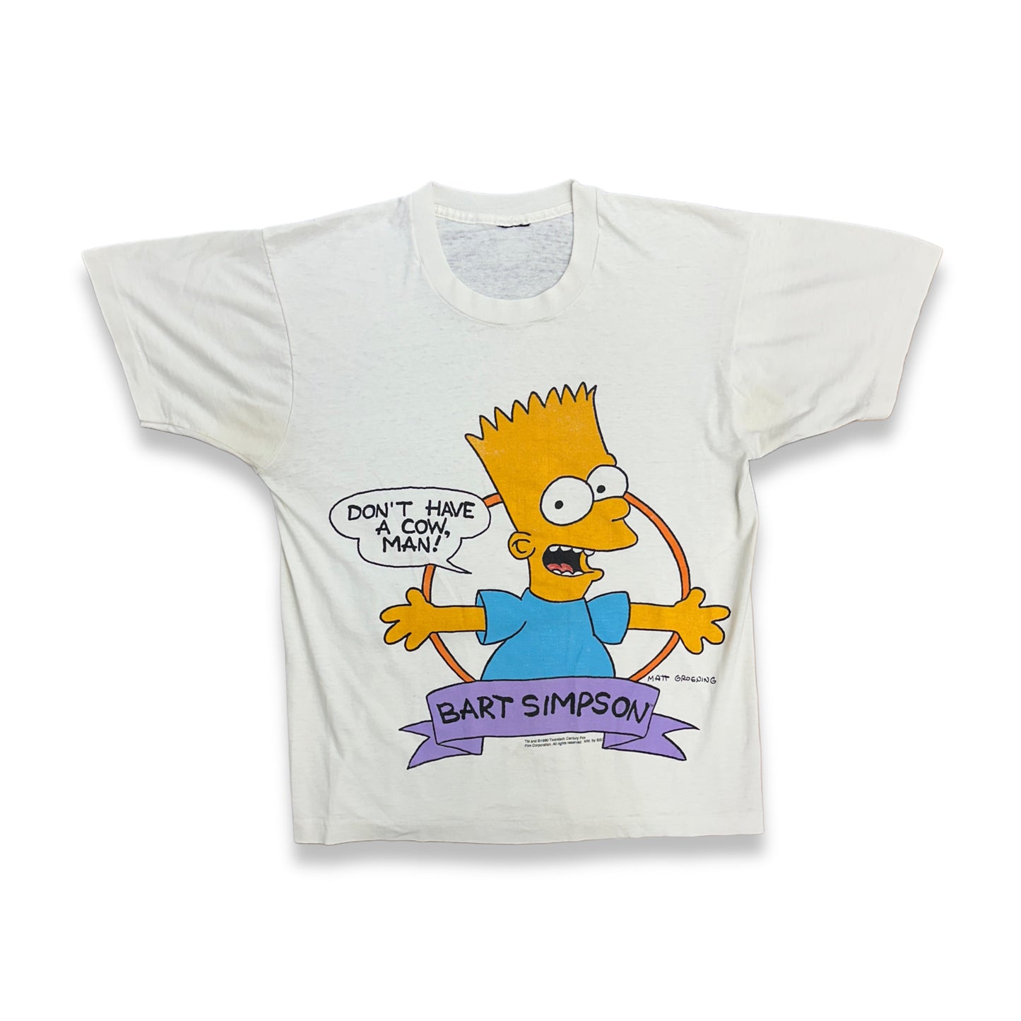 [M] 1990' the Simpsons Cartoon Tee