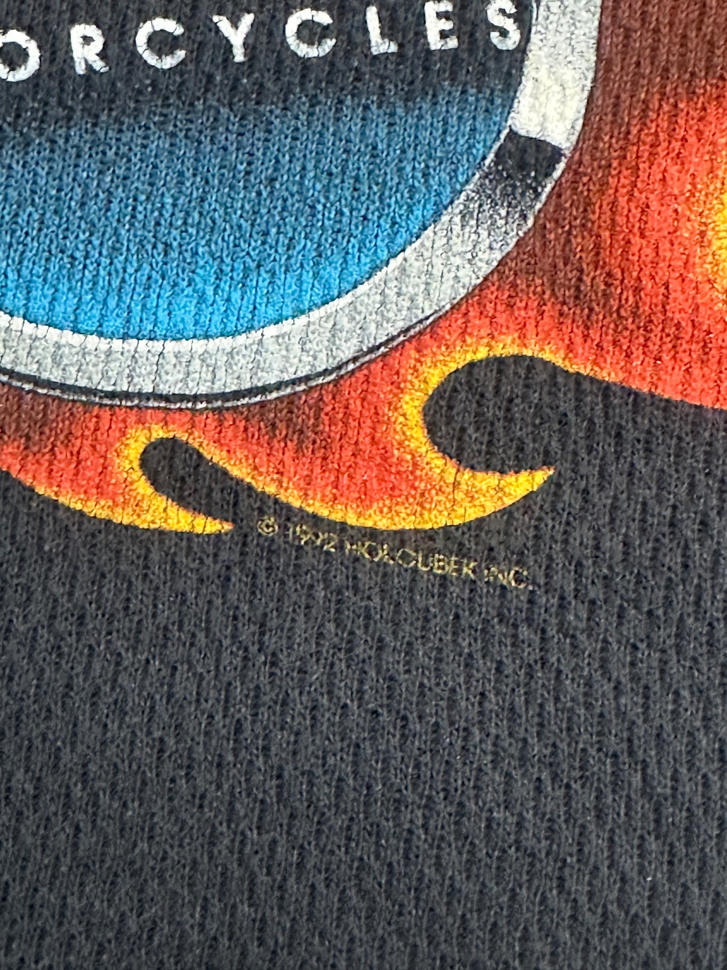 [XXXL] 90s Harley Davidson Flame Thermal Long Sleeve