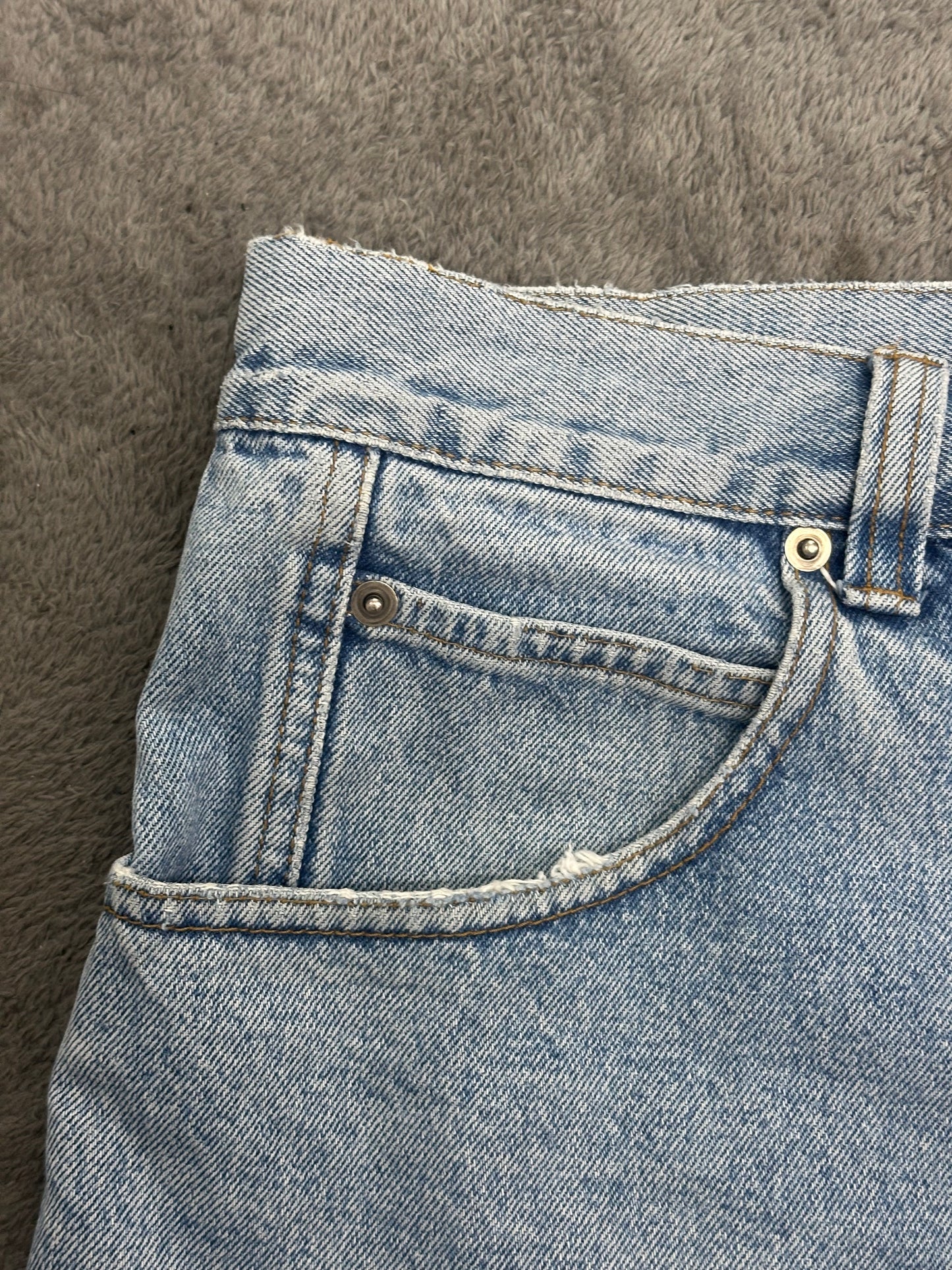 [XL] Early 90s FUCT Circle Logo Denim Shorts