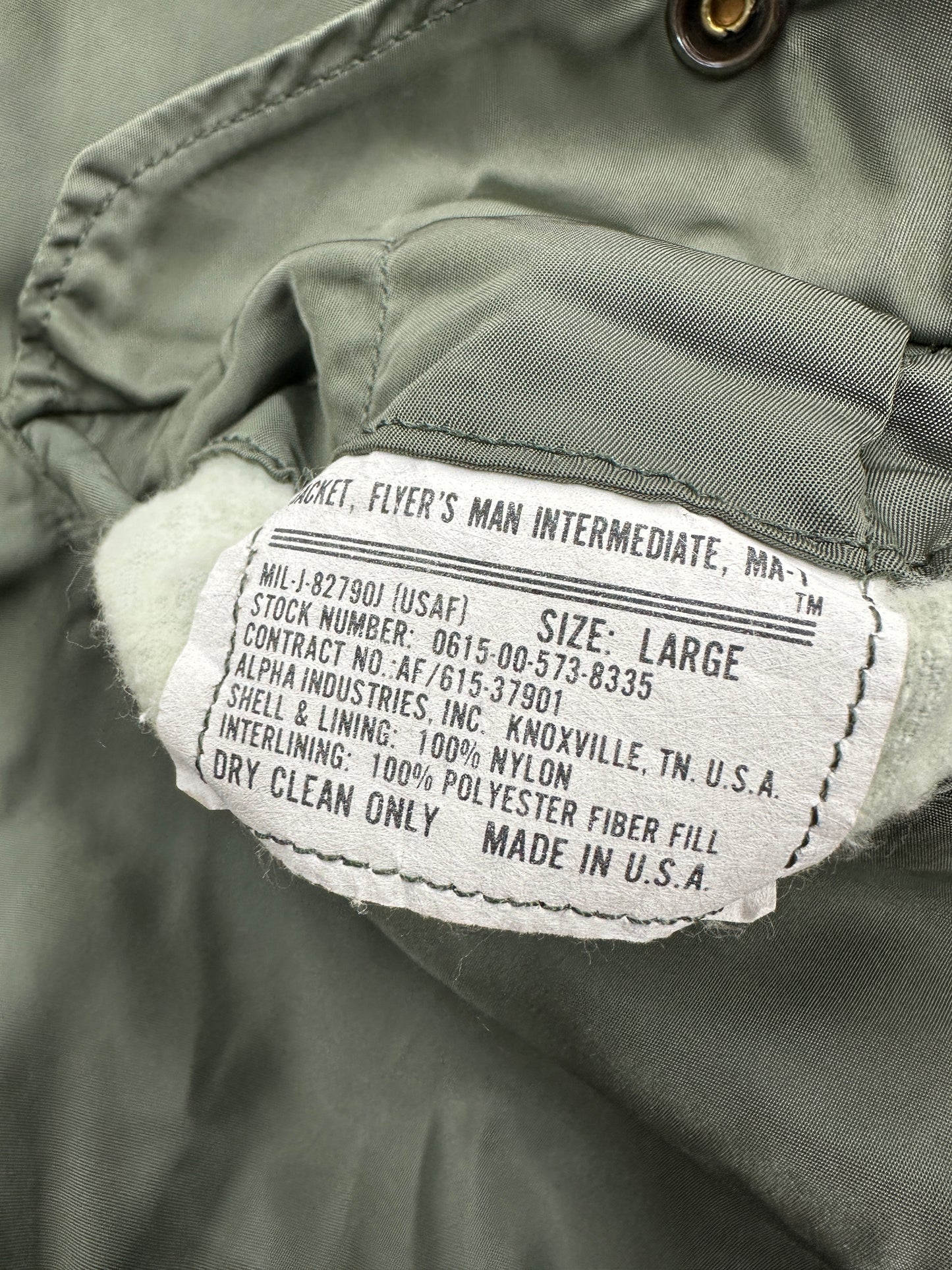 [L] 90s USAF Alpha MA-1 Flight Jacket
