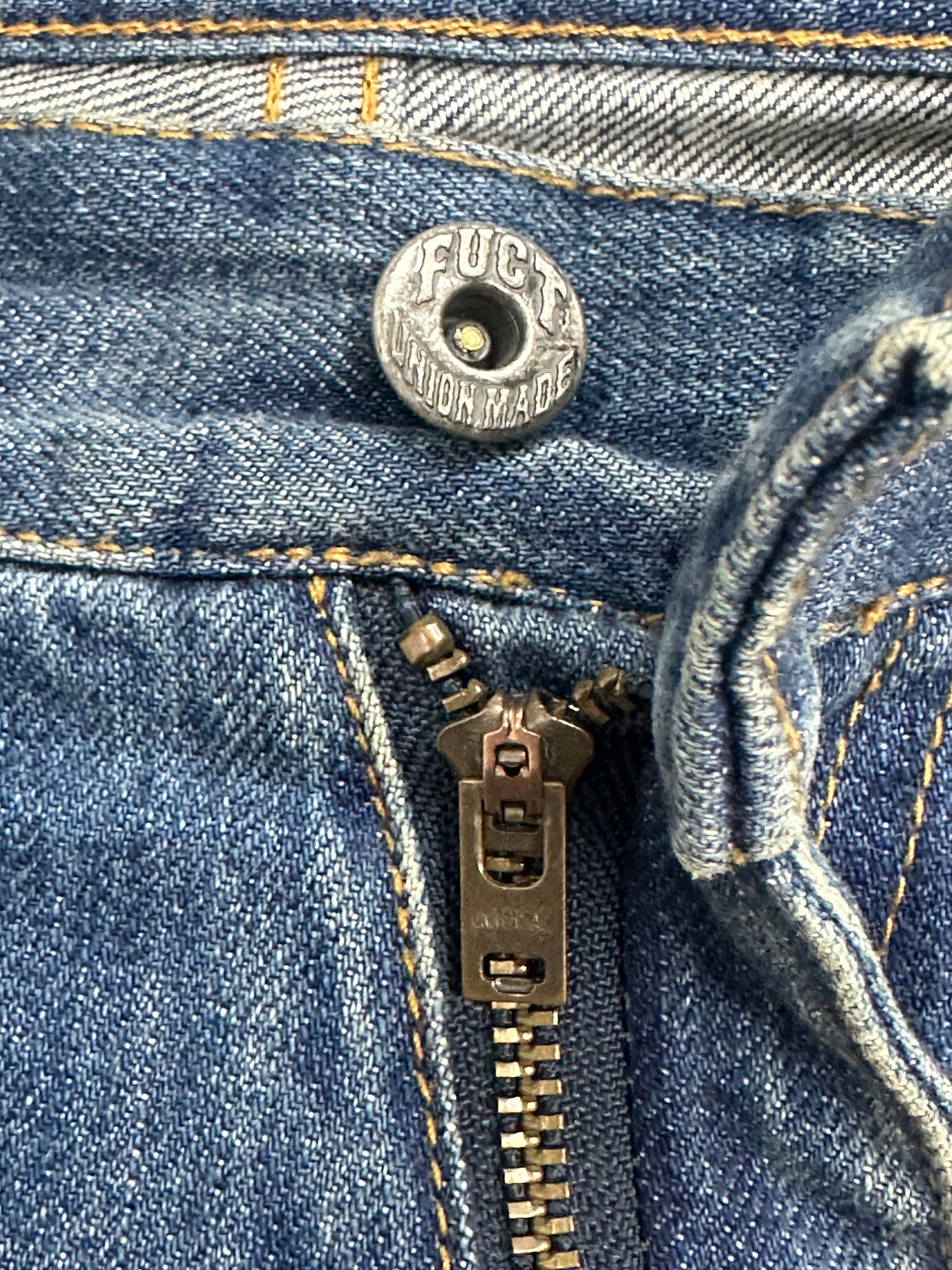 [34] FUCT SSDD Patched Loose Fit Denim Pants