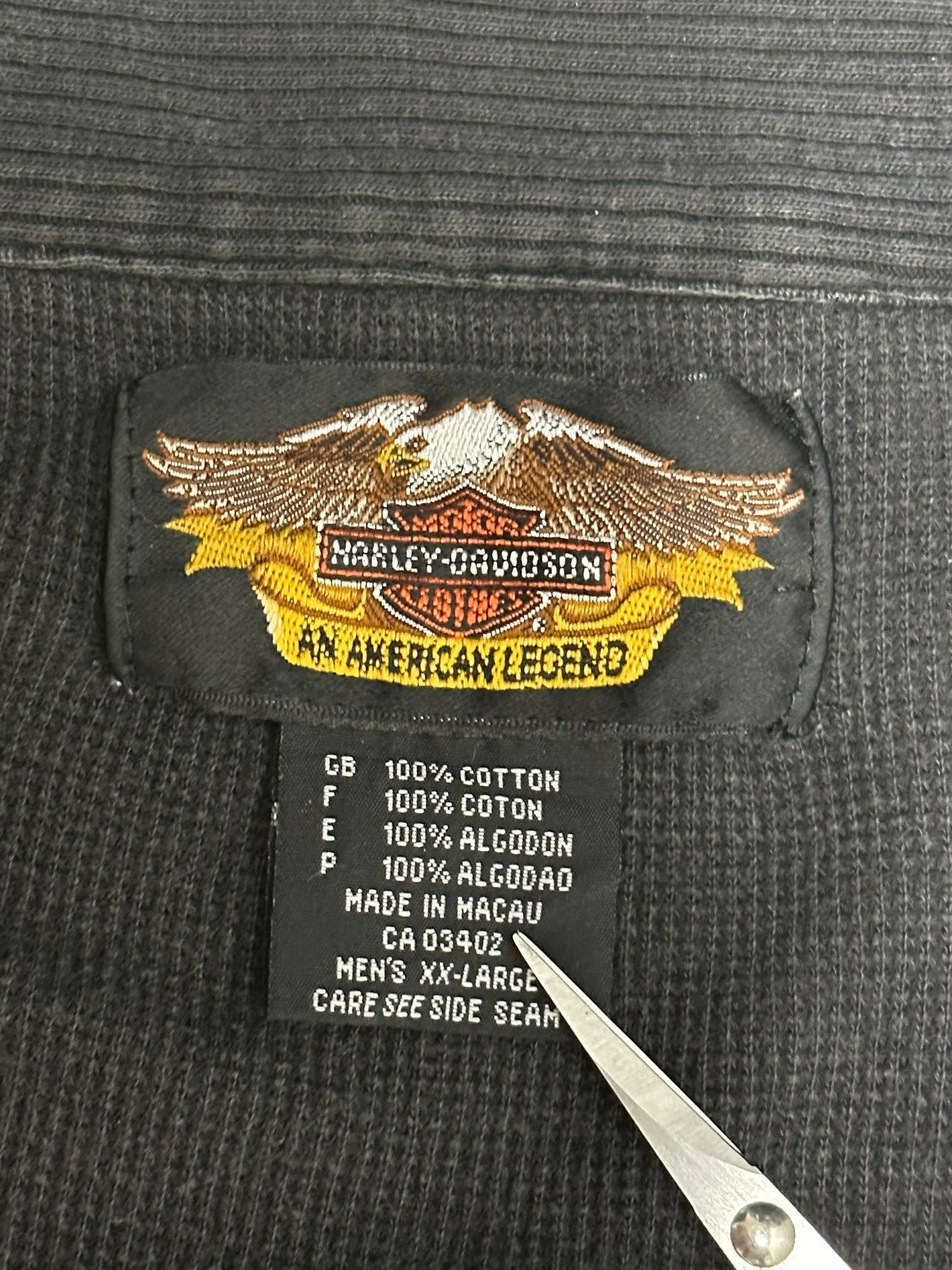 [XXL] Harley Davidson Half Zip-up