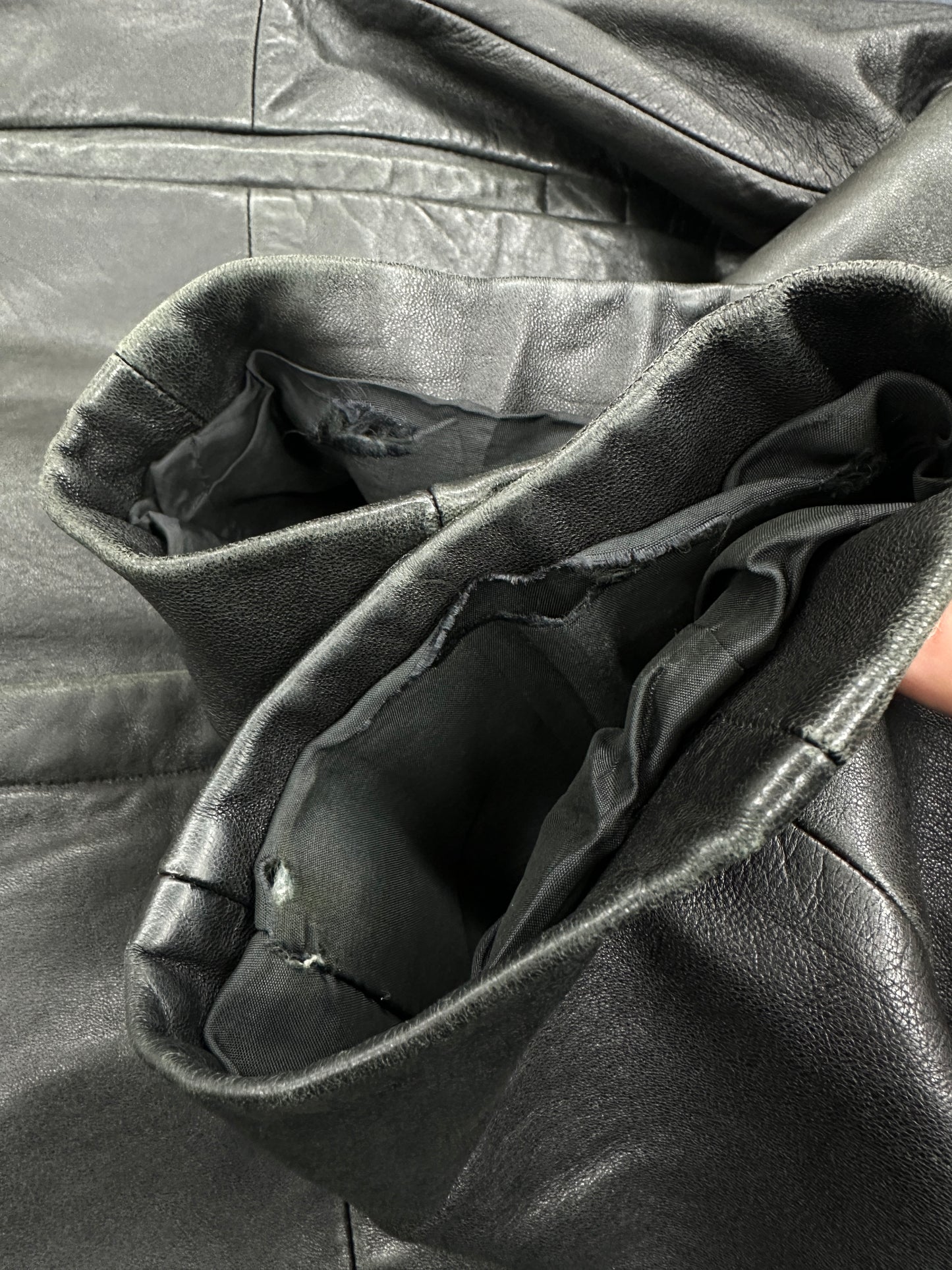 [L] 00s HUGO BOSS Lamb Skin Leather Jacket