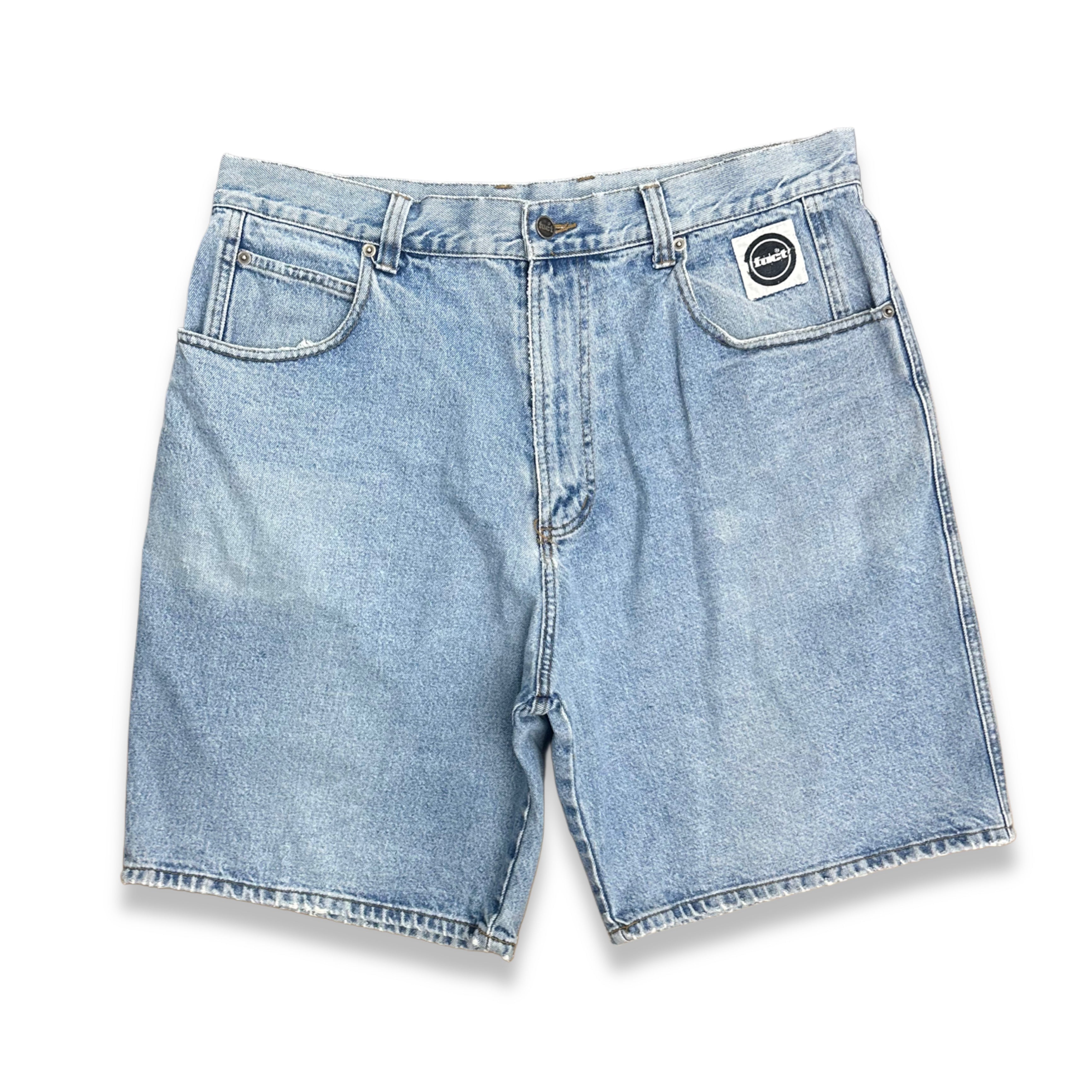 XL] Early 90s FUCT Circle Logo Denim Shorts – wengerball vintage