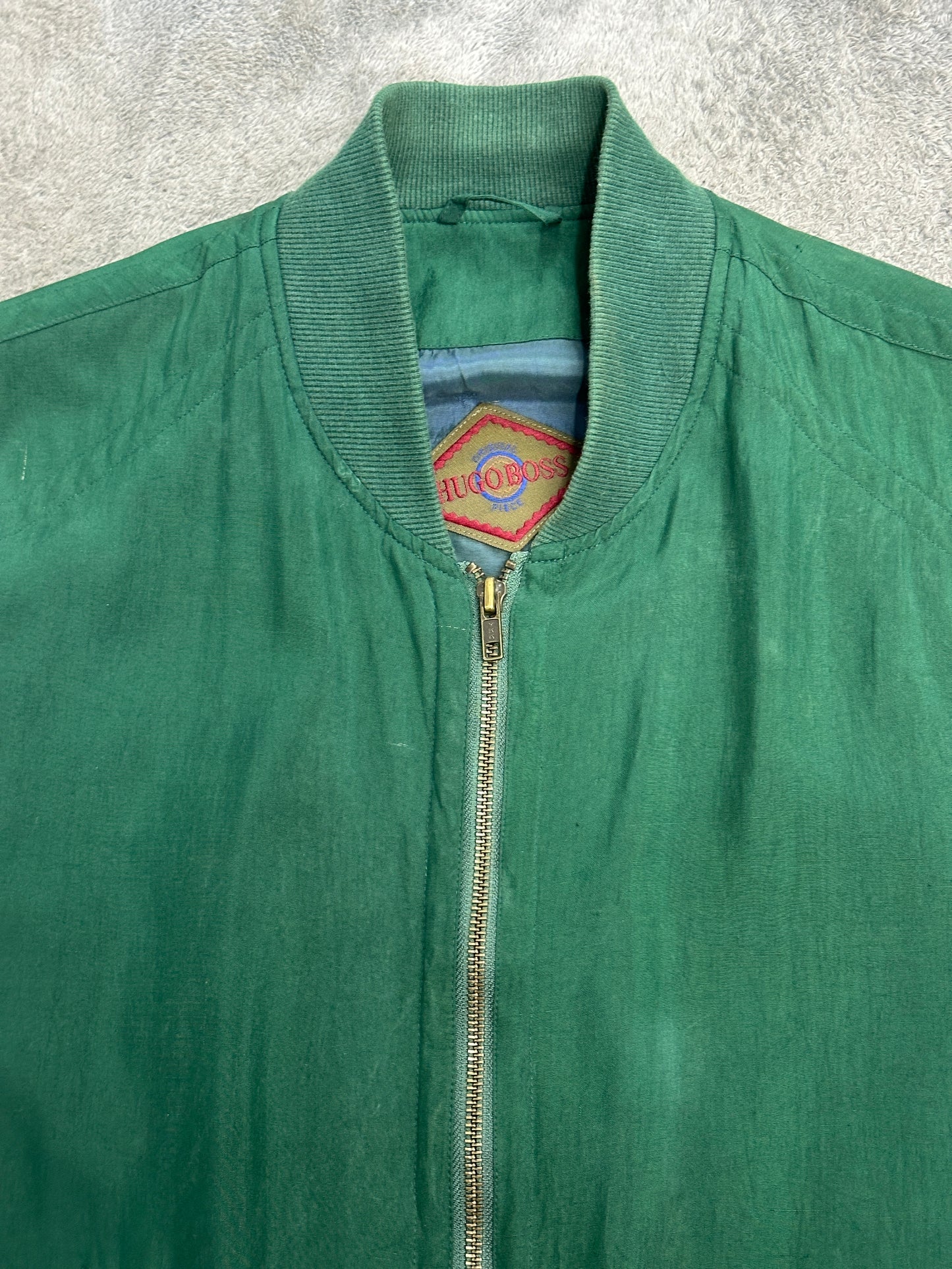 [L] 80s HUGO BOSS Silk Bomber Jacket